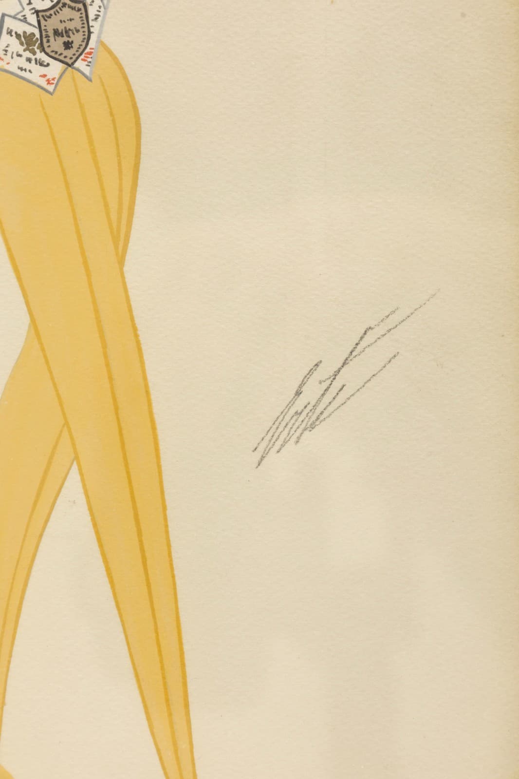 Erte (Romain de Tirtoff 1892-1990)Untitled Gouache, Signed Art Deco Illustration - Thumbnail 3