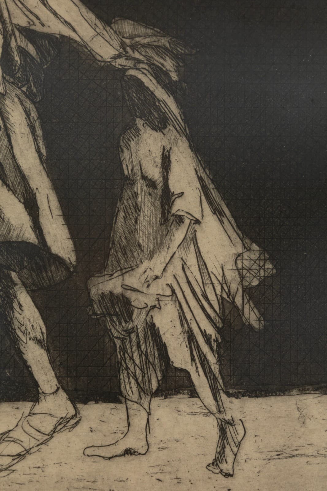 Peter Wirth Exodus 1964 Signed Aquatint Etching 3/12 Modern Figurative - Thumbnail 4