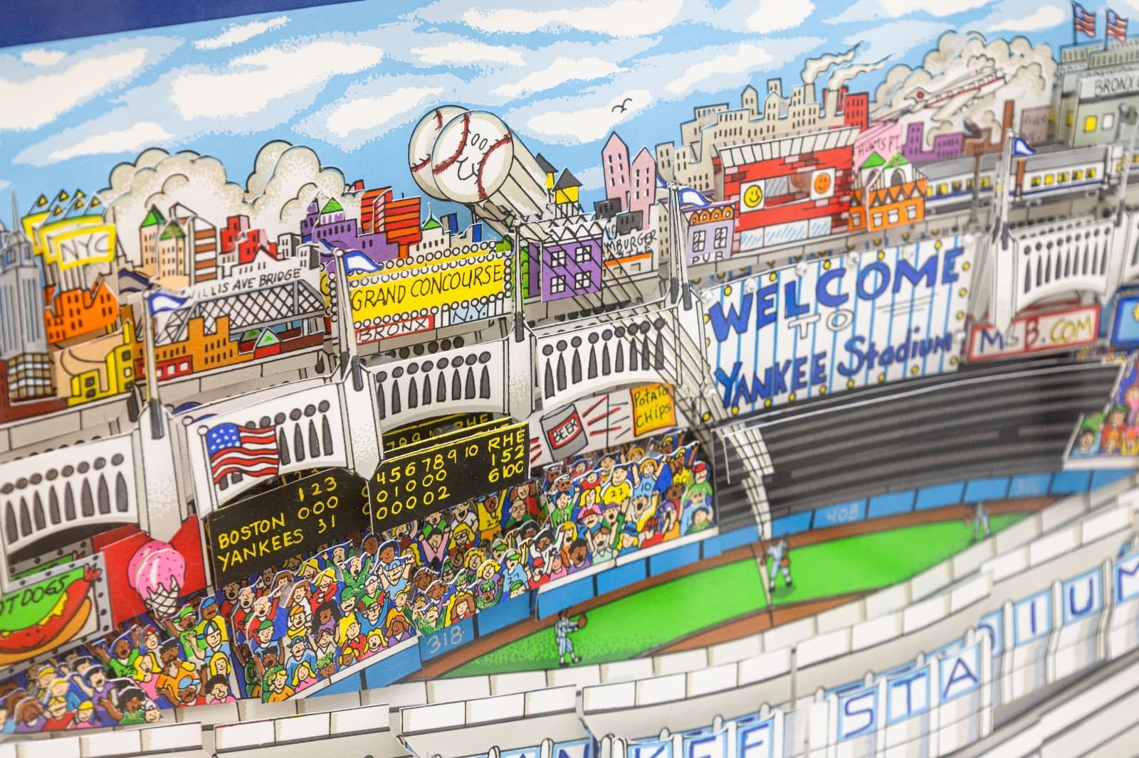 Charles Fazzino In a Yankee State of Mind 2005 Signed Three-Dimensional Litho - Thumbnail 3