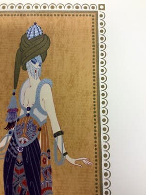 Mid Century Modern Deco Unframed Thousand & One Nights Erte Signed Lithograph - Thumbnail 4