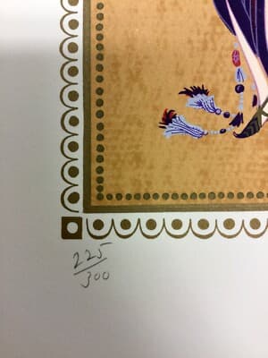Mid Century Modern Deco Unframed Thousand & One Nights Erte Signed Lithograph - Thumbnail 2
