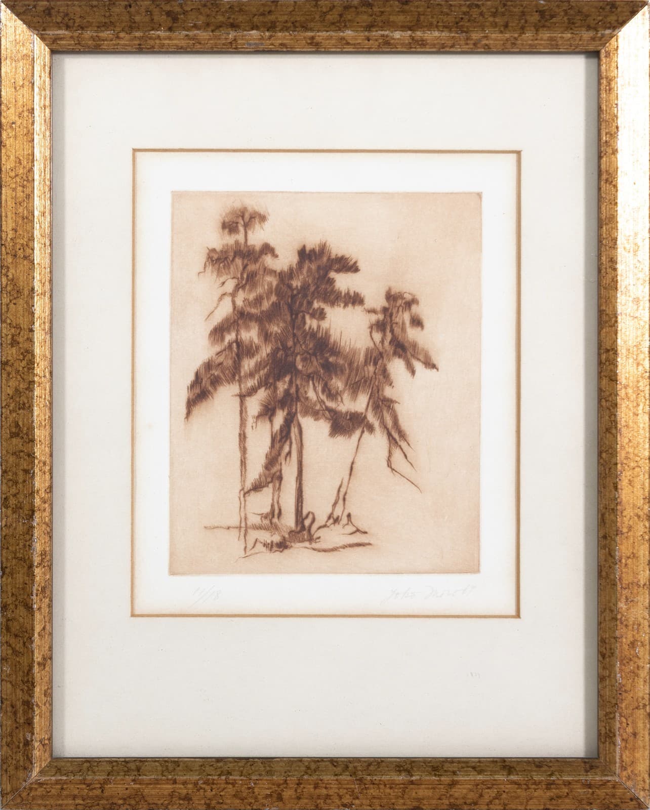 Yoko Moro - Untitled (Tree), 1969 Signed Contemporary Lithograph on Paper 11/18