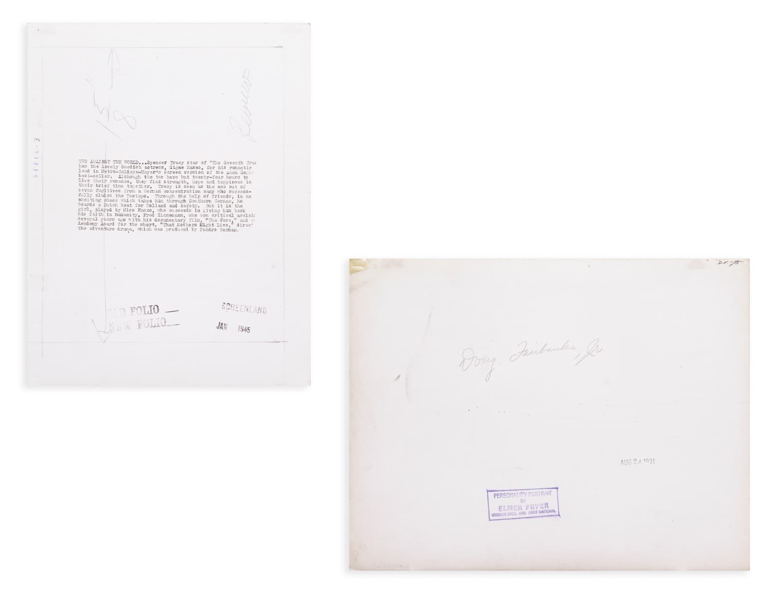 Whitey Schafer - MGM Studio Portraits, 1940s Vintage Silver Gelatin Prints - Thumbnail 8