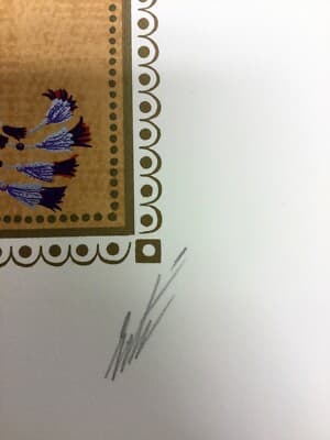Mid Century Modern Deco Unframed Thousand & One Nights Erte Signed Lithograph - Thumbnail 3