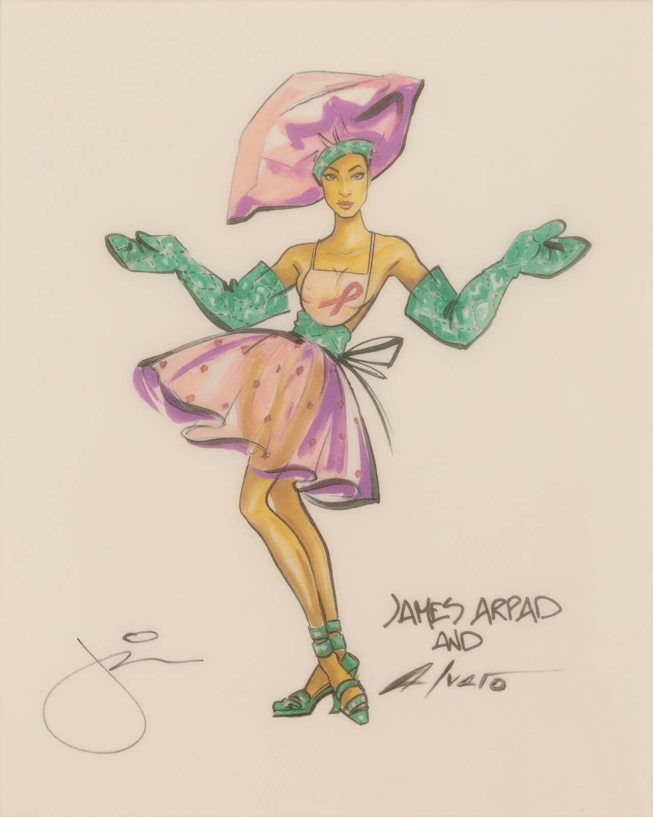 James Arpad - Vintage Fashion Color Offset lithograph - Thumbnail 2