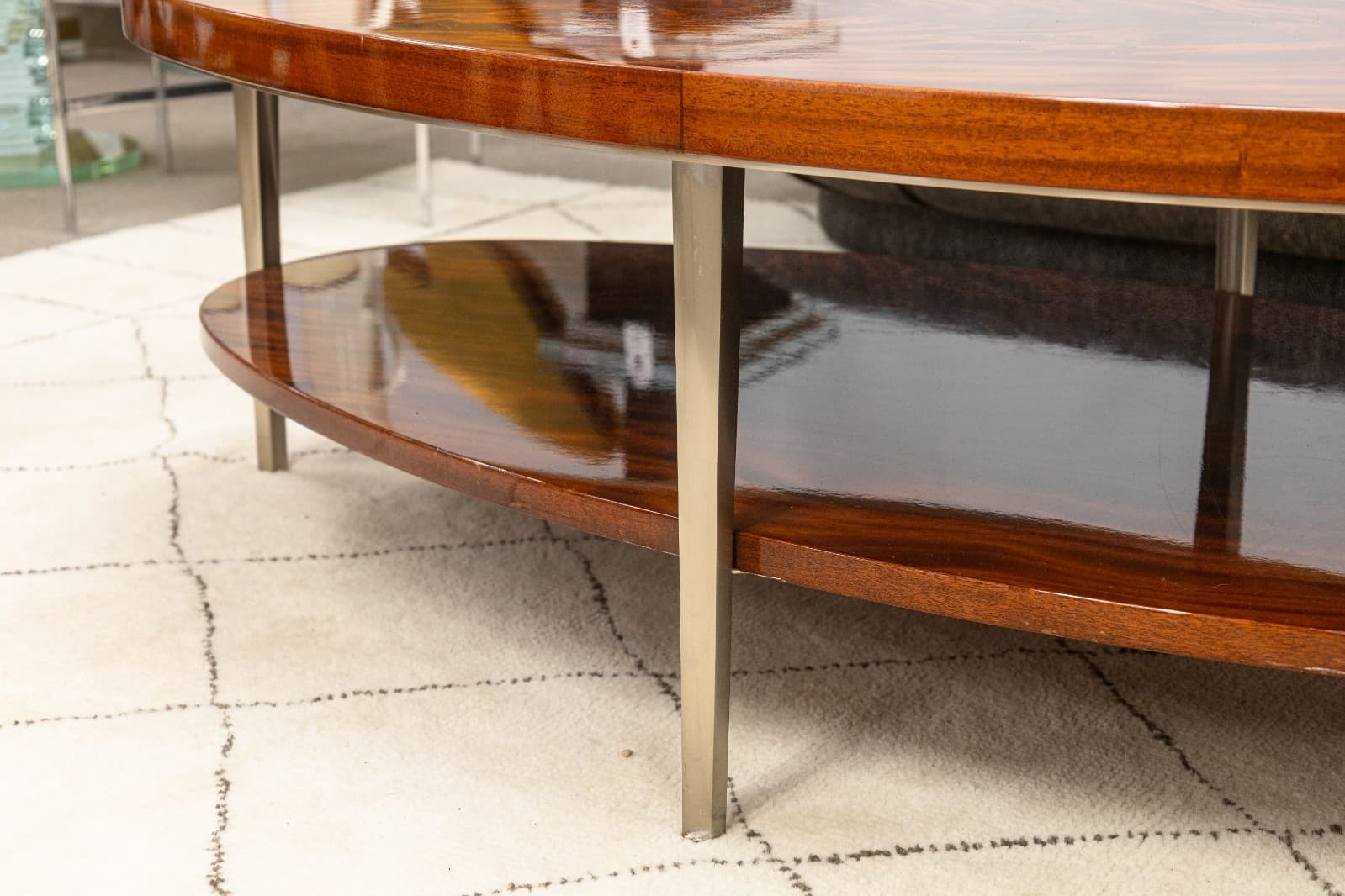 Vintage Greg Sheres Italian Mahogany Verite Collection Cocktail Coffee Table - Thumbnail 5