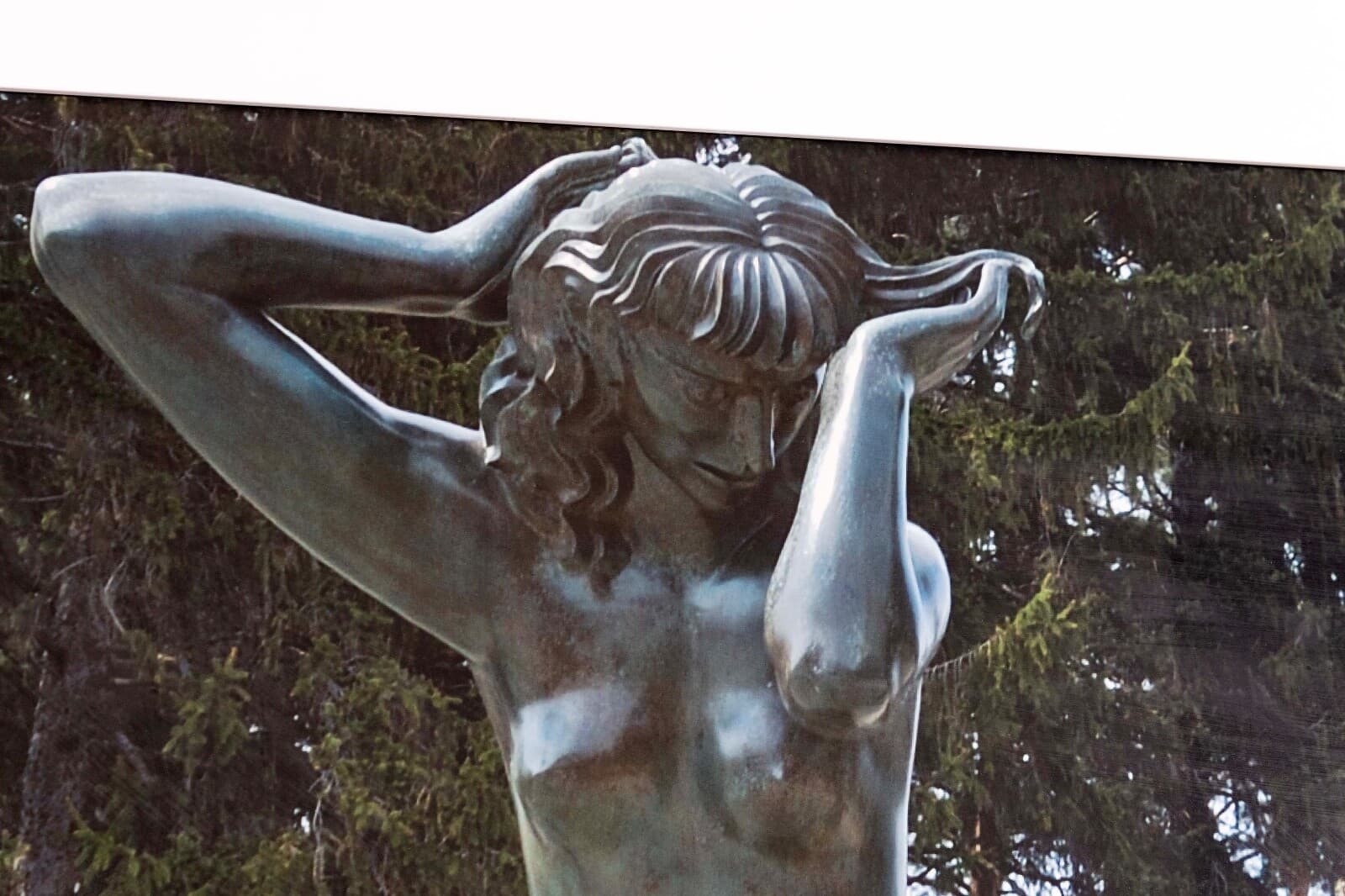 Cranbrook Amye Charfoos Orpheus Fountain by Carl Milles Color Photograph Signed - Thumbnail 9