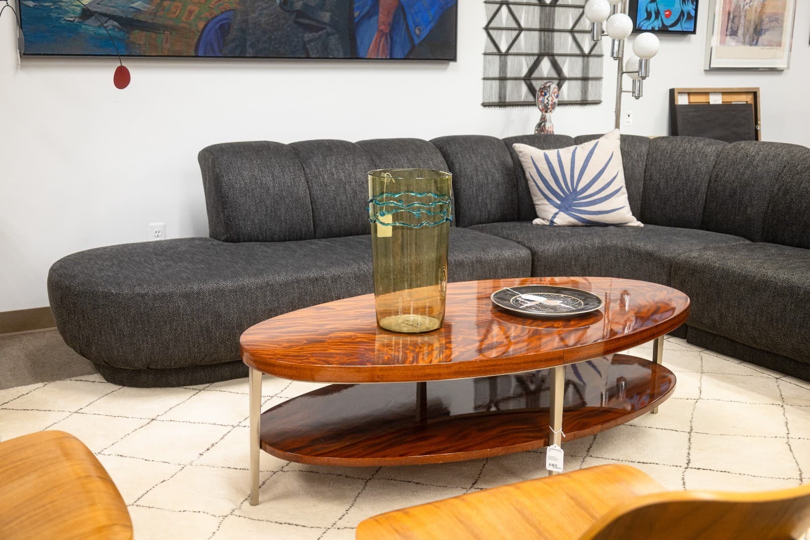 Vintage Greg Sheres Italian Mahogany Verite Collection Cocktail Coffee Table - Thumbnail 2