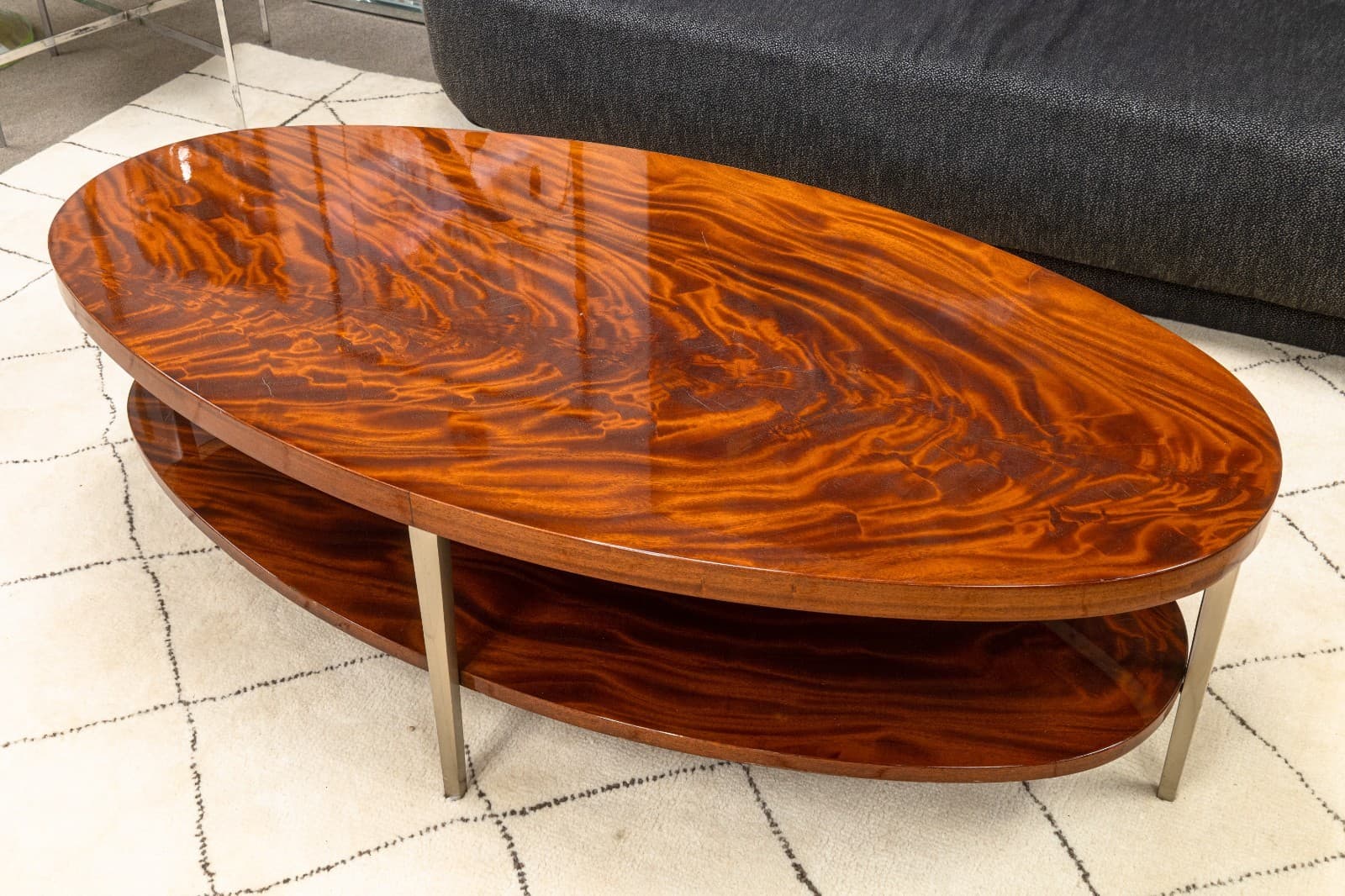 Vintage Greg Sheres Italian Mahogany Verite Collection Cocktail Coffee Table - Thumbnail 3