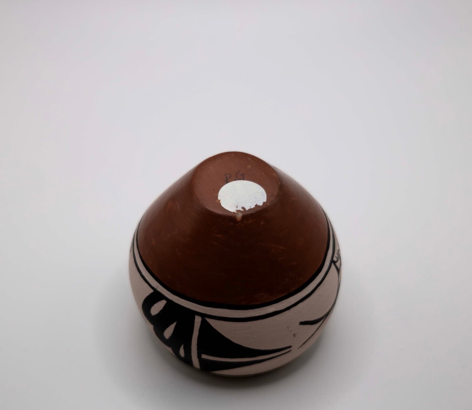 Vintage Zia Tribe Native American Hand Painted Miniature Pottery Bowl Signed - Thumbnail 9