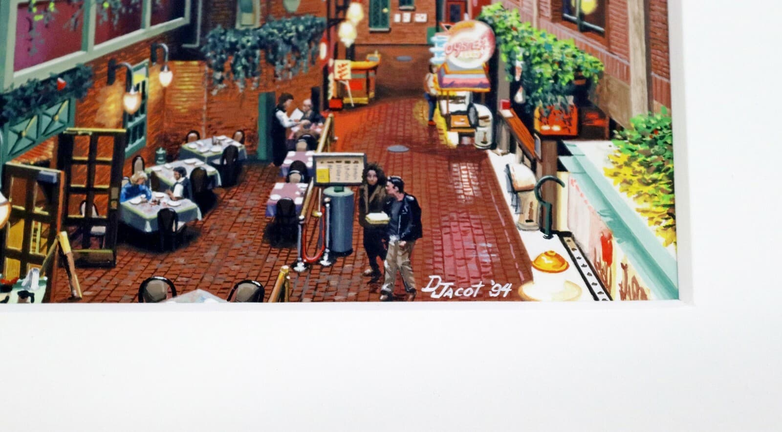 Don Jacot Trapper's Alley Gouache on Board Framed Photo Realistic Painting - Thumbnail 4