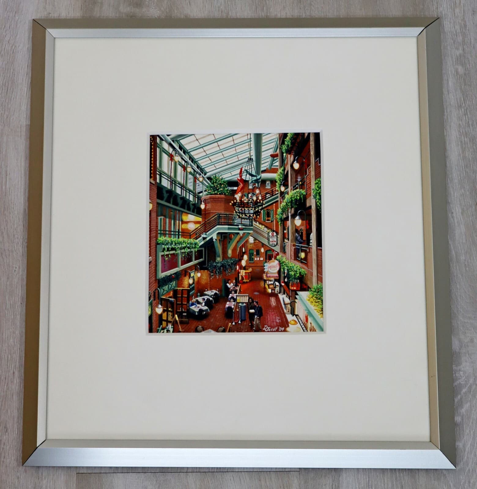 Don Jacot Trapper's Alley Gouache on Board Framed Photo Realistic Painting - Thumbnail 2
