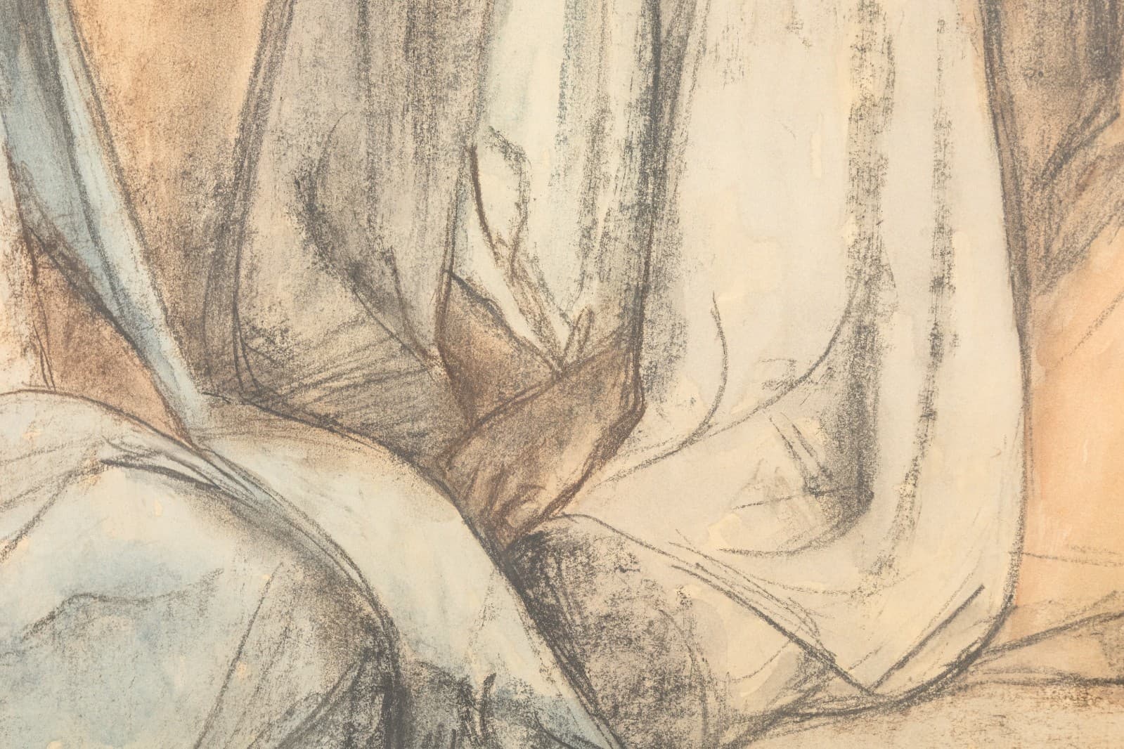 Francisco Zuniga - Untitled (Three Seated Women) Signed Pastel Drawing on Paper - Thumbnail 5