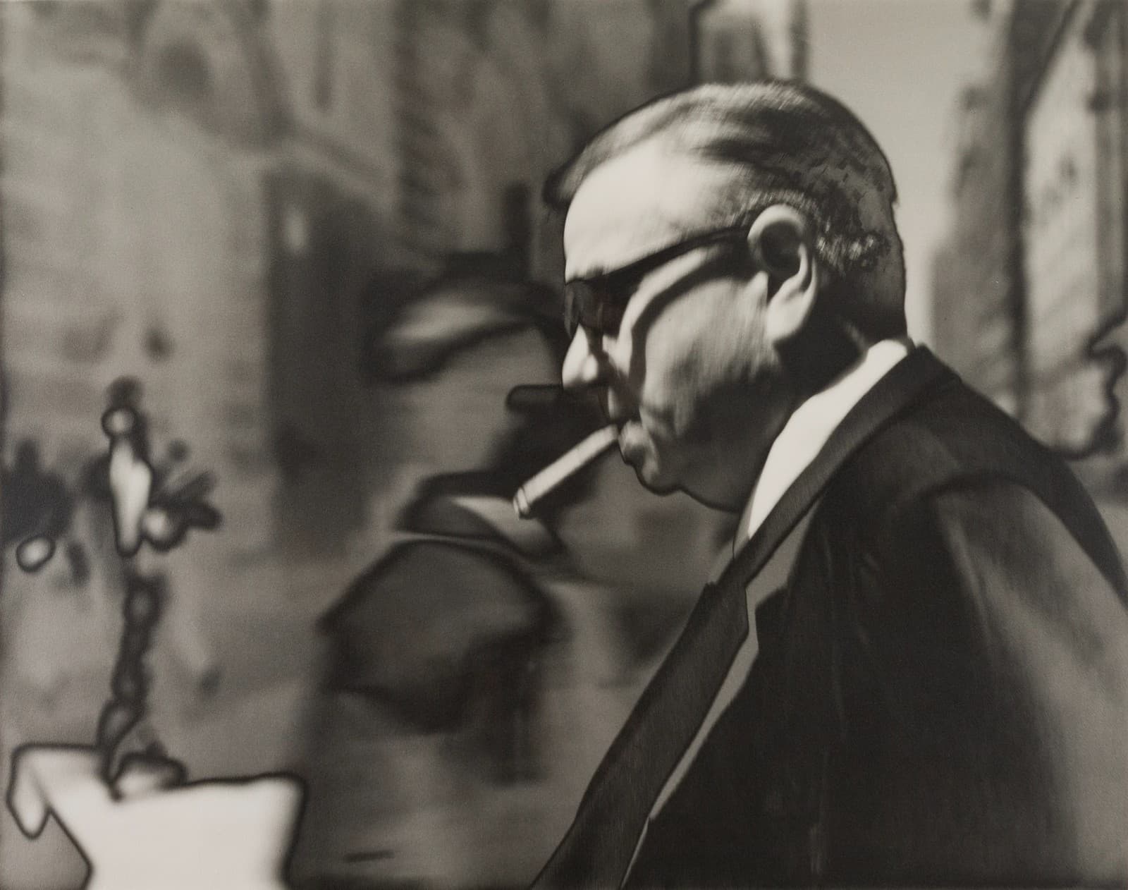 Michael Spano - Man with Cigar, 1986 Signed Solarized Gelatin Silver 2/25 - Thumbnail 2