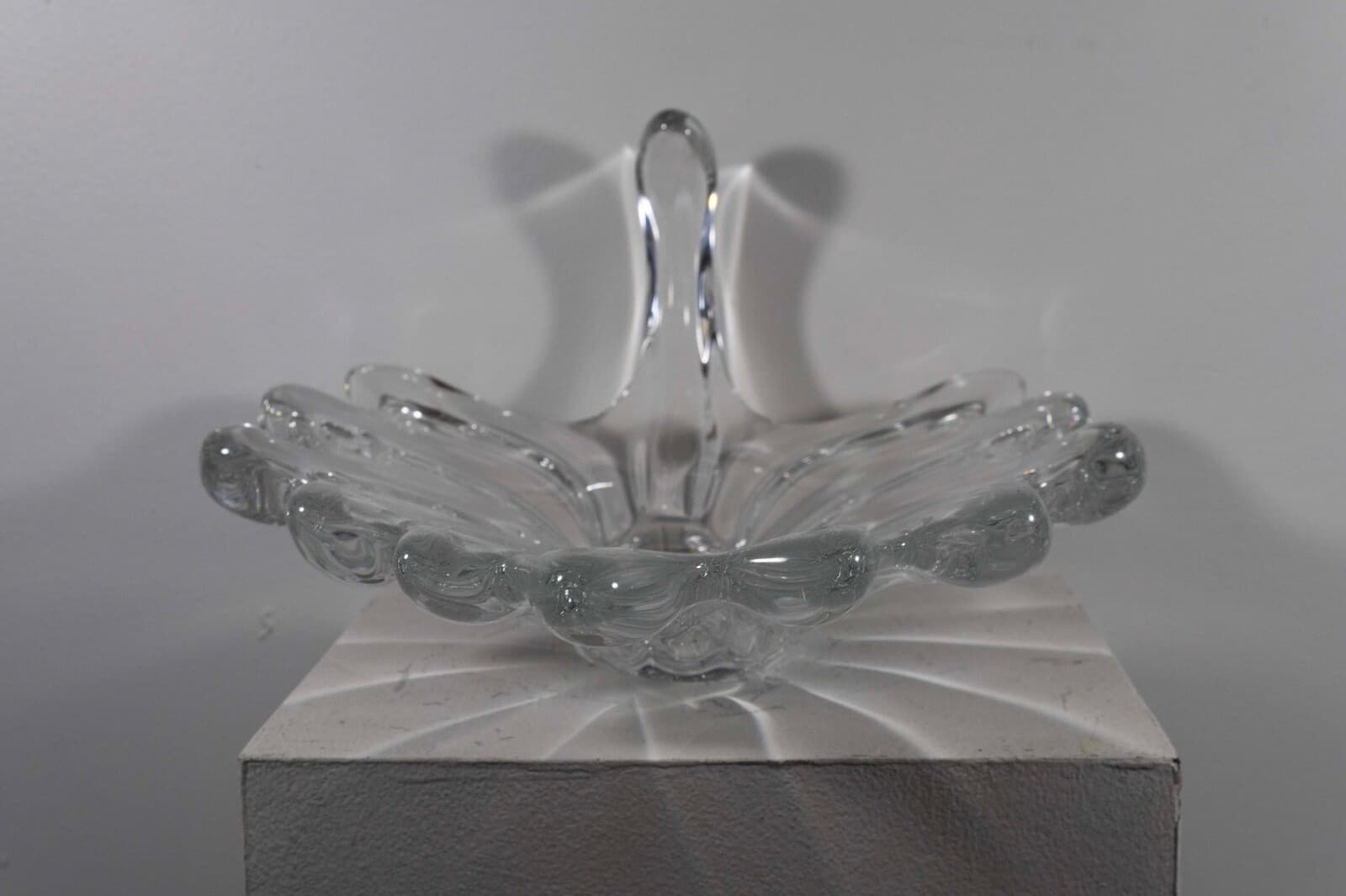 Vintage Art Vannes France Jardiniere Crystal Art Glass Centerpiece Bowl w/ Mark - Thumbnail 11