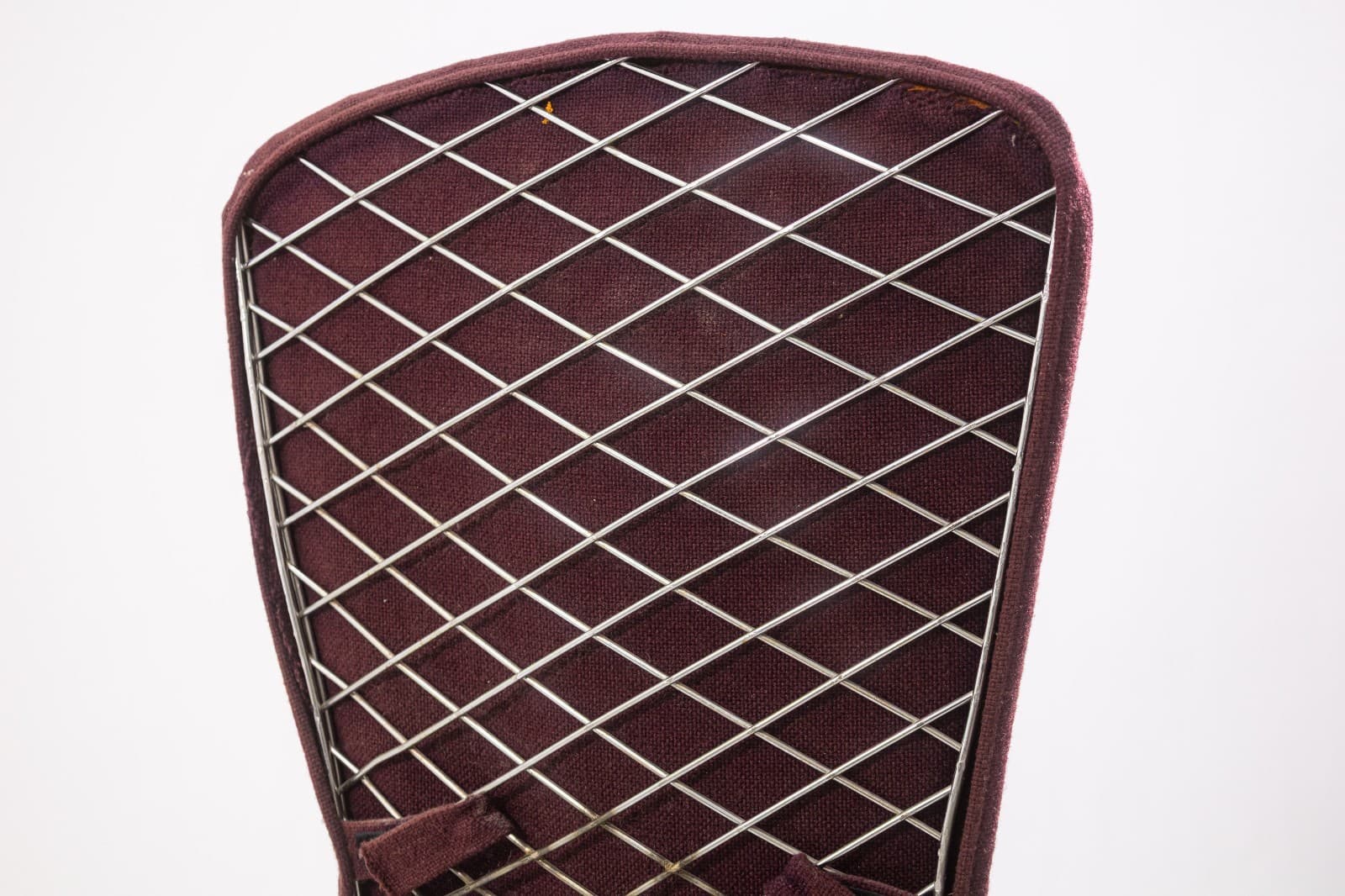 Vintage Harry Bertoia for Knoll Bird Lounge Chair with Purple Fabric Upholstery - Thumbnail 10