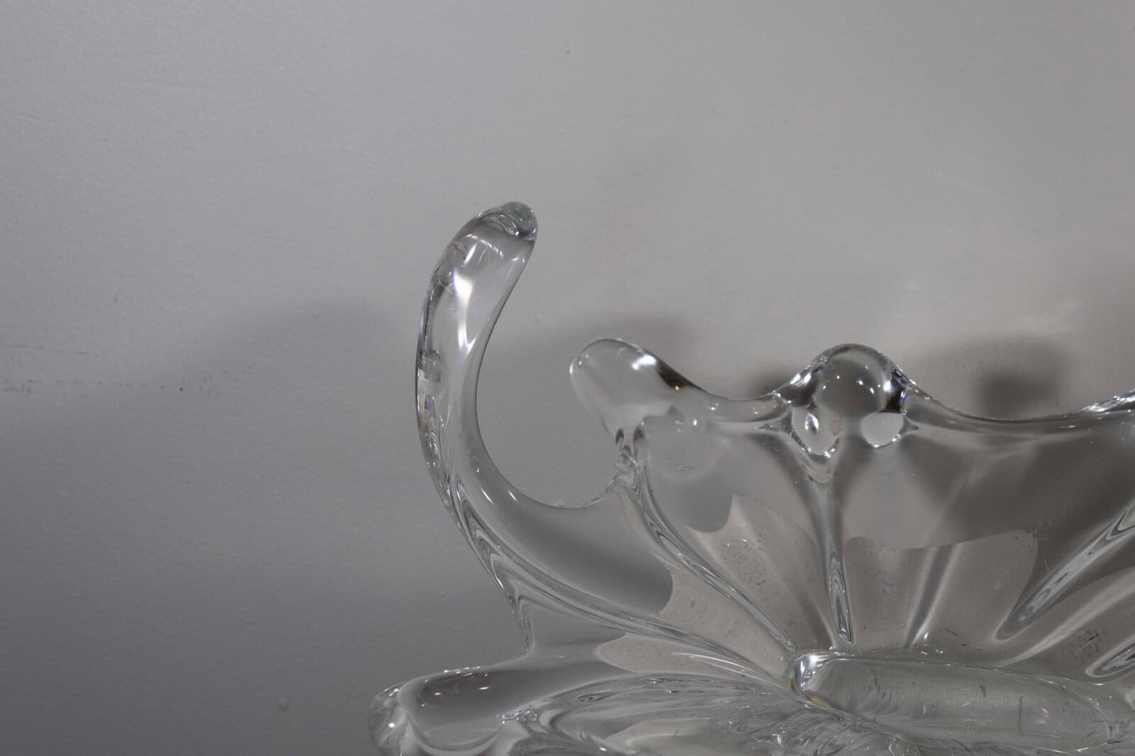 Vintage Art Vannes France Jardiniere Crystal Art Glass Centerpiece Bowl w/ Mark - Thumbnail 6