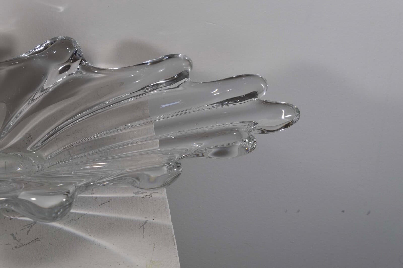 Vintage Art Vannes France Jardiniere Crystal Art Glass Centerpiece Bowl w/ Mark - Thumbnail 5