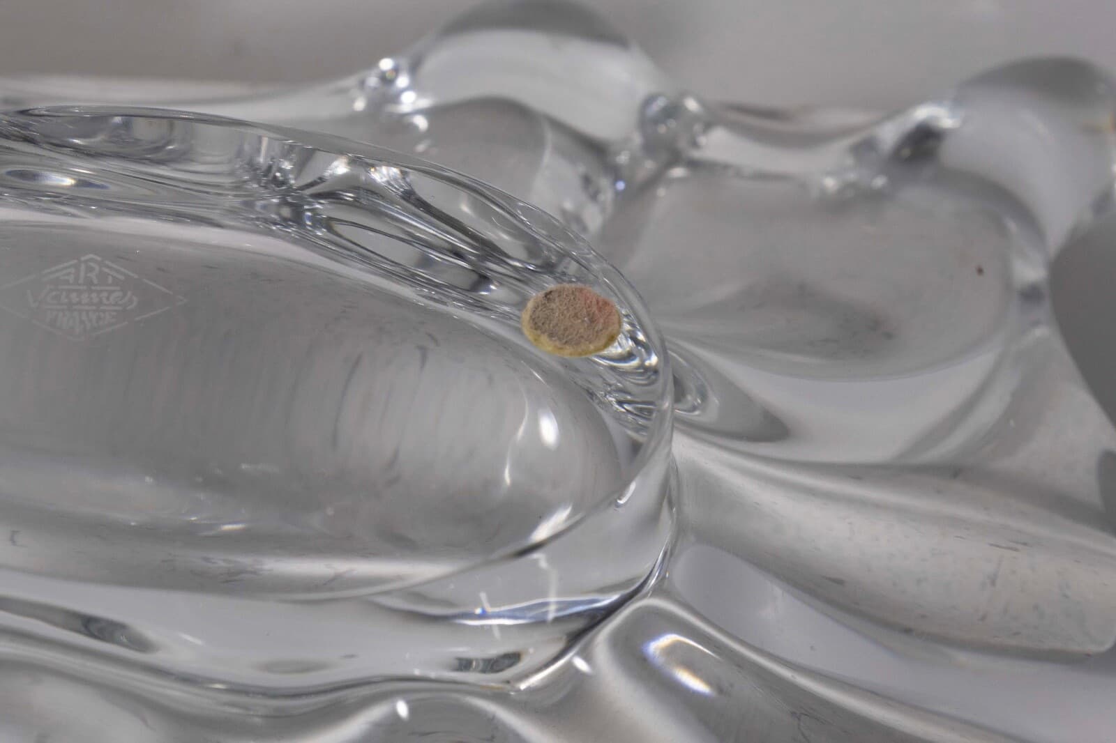 Vintage Art Vannes France Jardiniere Crystal Art Glass Centerpiece Bowl w/ Mark - Thumbnail 8