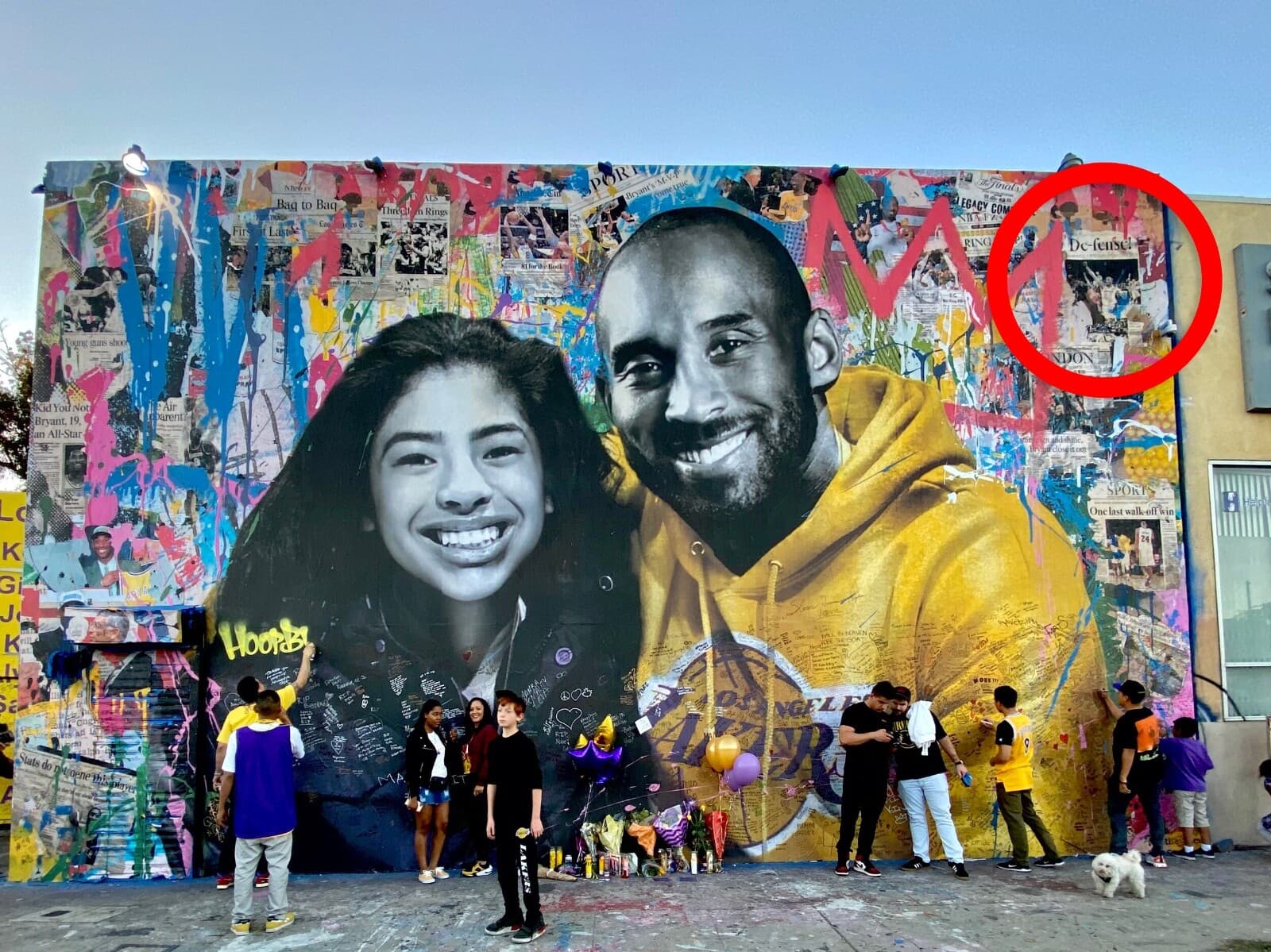 Mr Brainwash Thierry Guetta Kobe Bryant De-Fence! from Kobe Mural in LA, CA 2020 - Thumbnail 2