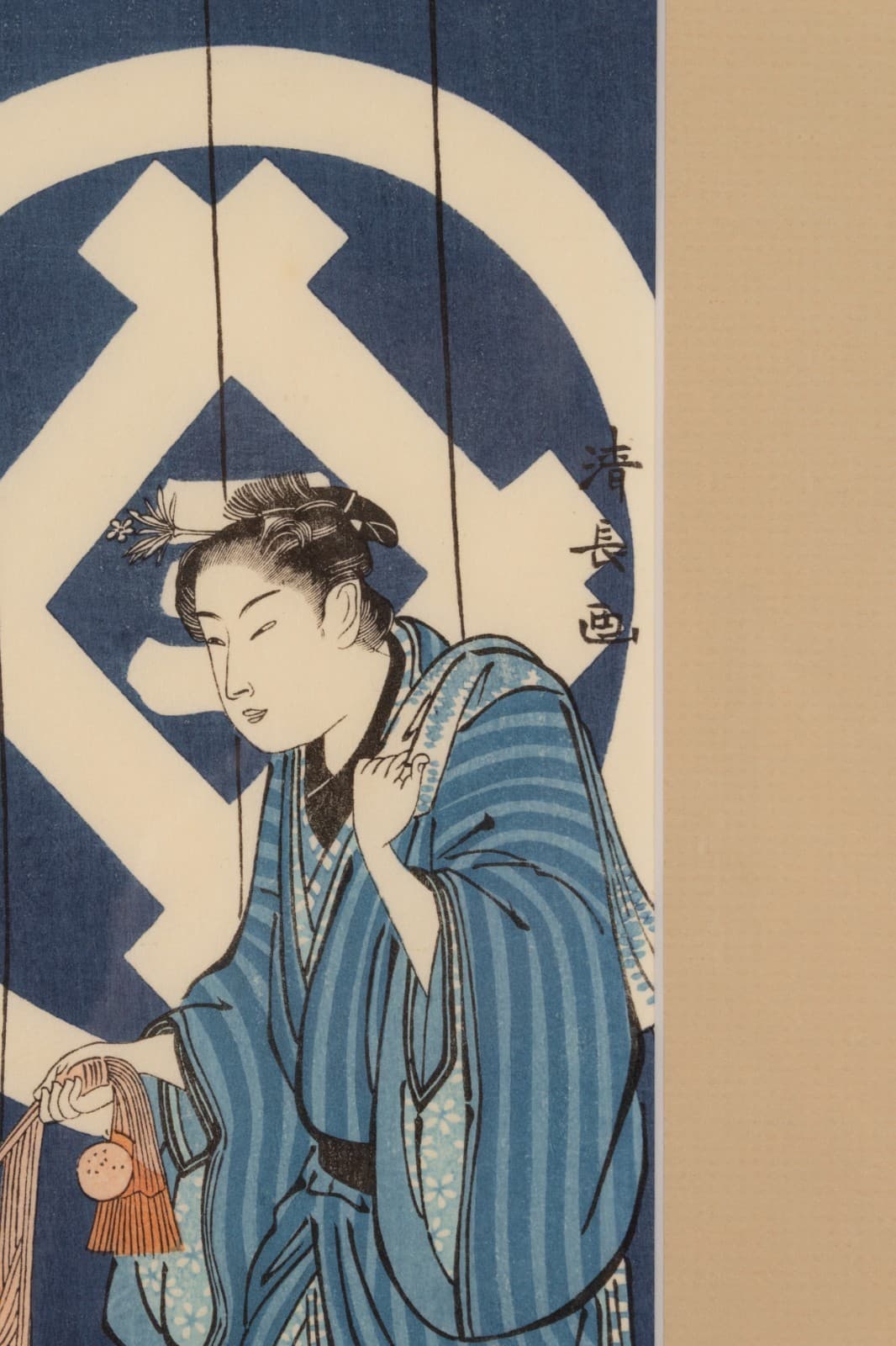 Torii Kiyonaga - The Echigoya on New Year's Day, 1784-94 Color Woodblock - Thumbnail 6