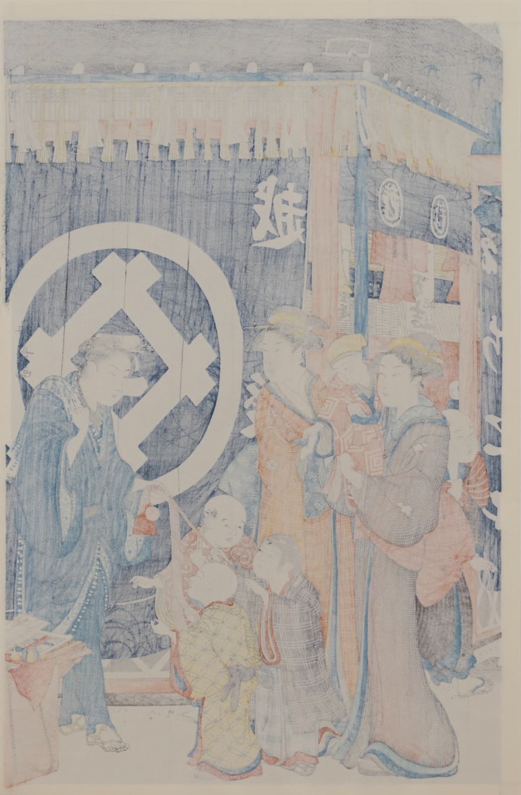 Torii Kiyonaga - The Echigoya on New Year's Day, 1784-94 Color Woodblock - Thumbnail 8