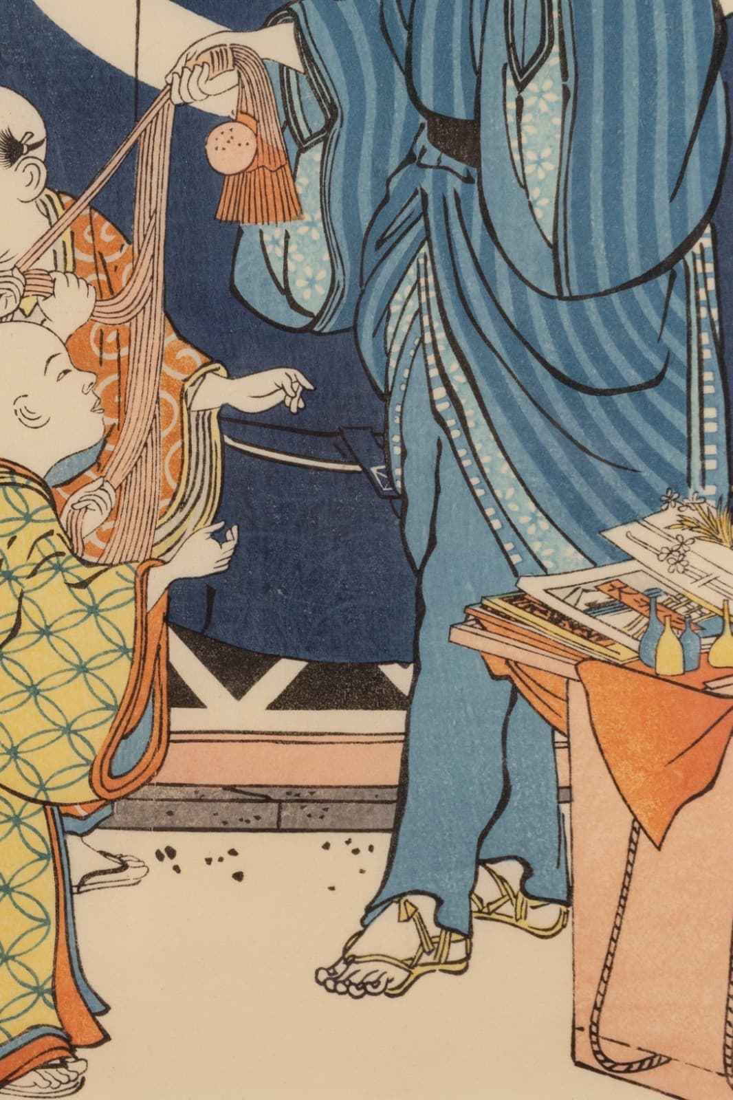 Torii Kiyonaga - The Echigoya on New Year's Day, 1784-94 Color Woodblock - Thumbnail 7