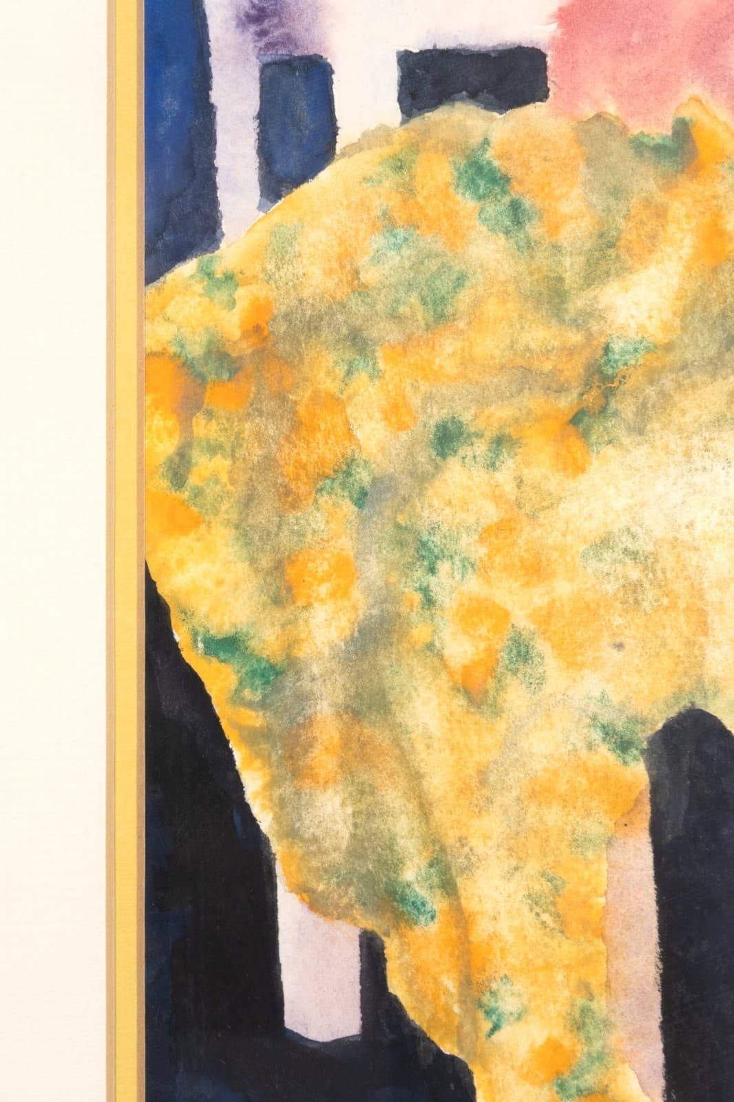 Chuck Bouras - Untitled (Still Life with Table) Signed Contemporary Watercolor - Thumbnail 5