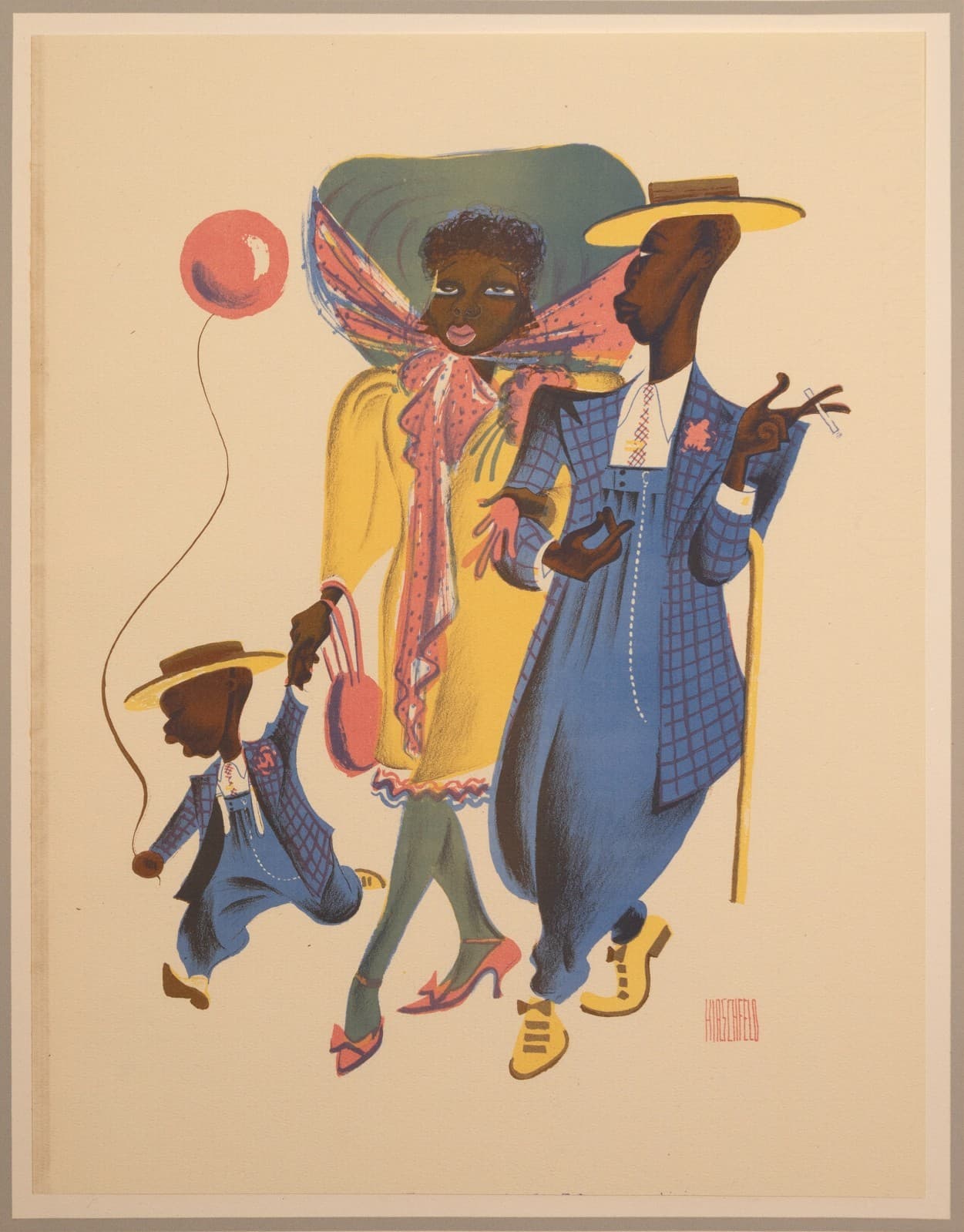 Al Hirschfeld - Harlem, 1941 Modern Lithograph Americana Caricature - Thumbnail 2