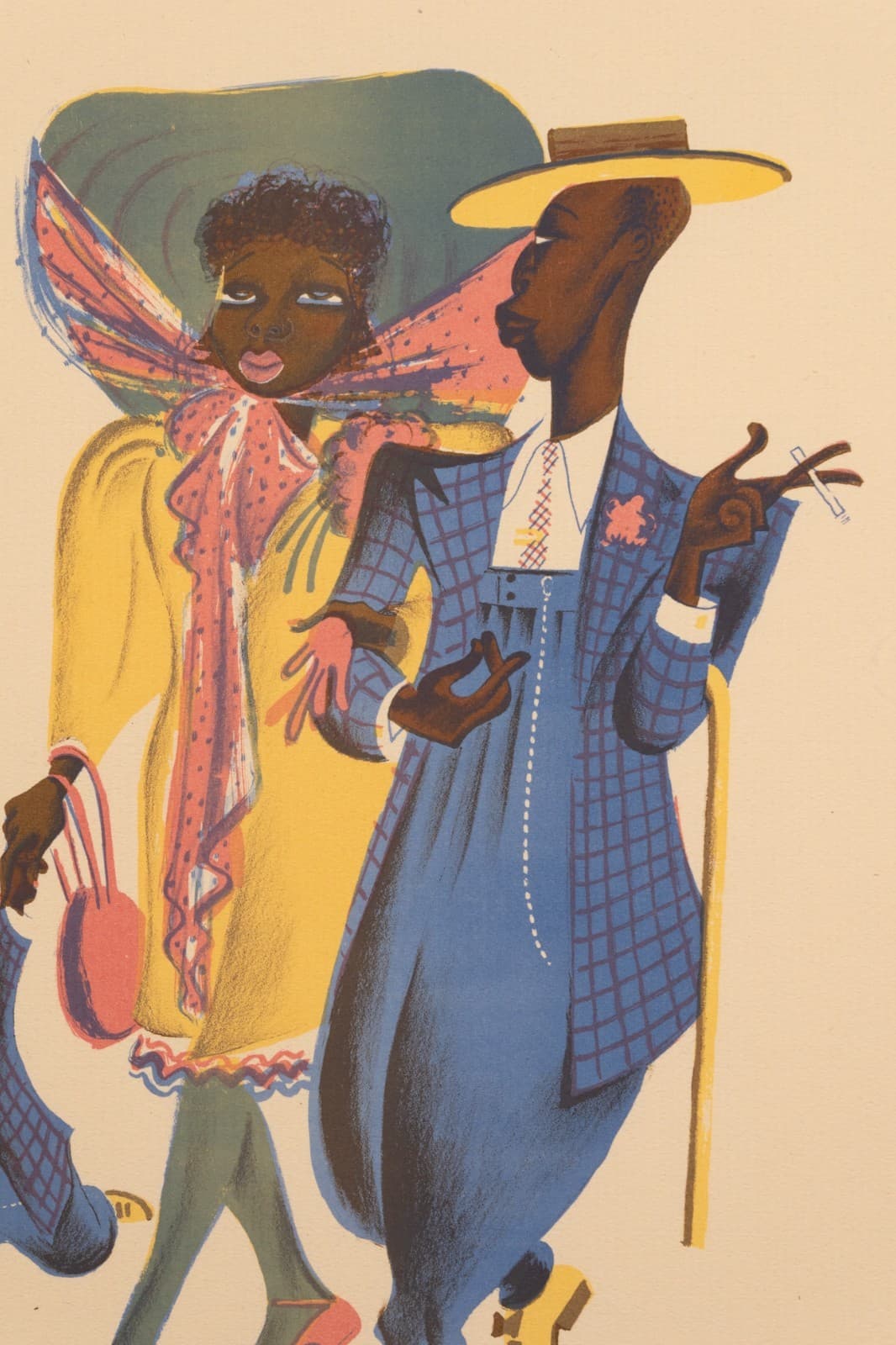 Al Hirschfeld - Harlem, 1941 Modern Lithograph Americana Caricature - Thumbnail 3