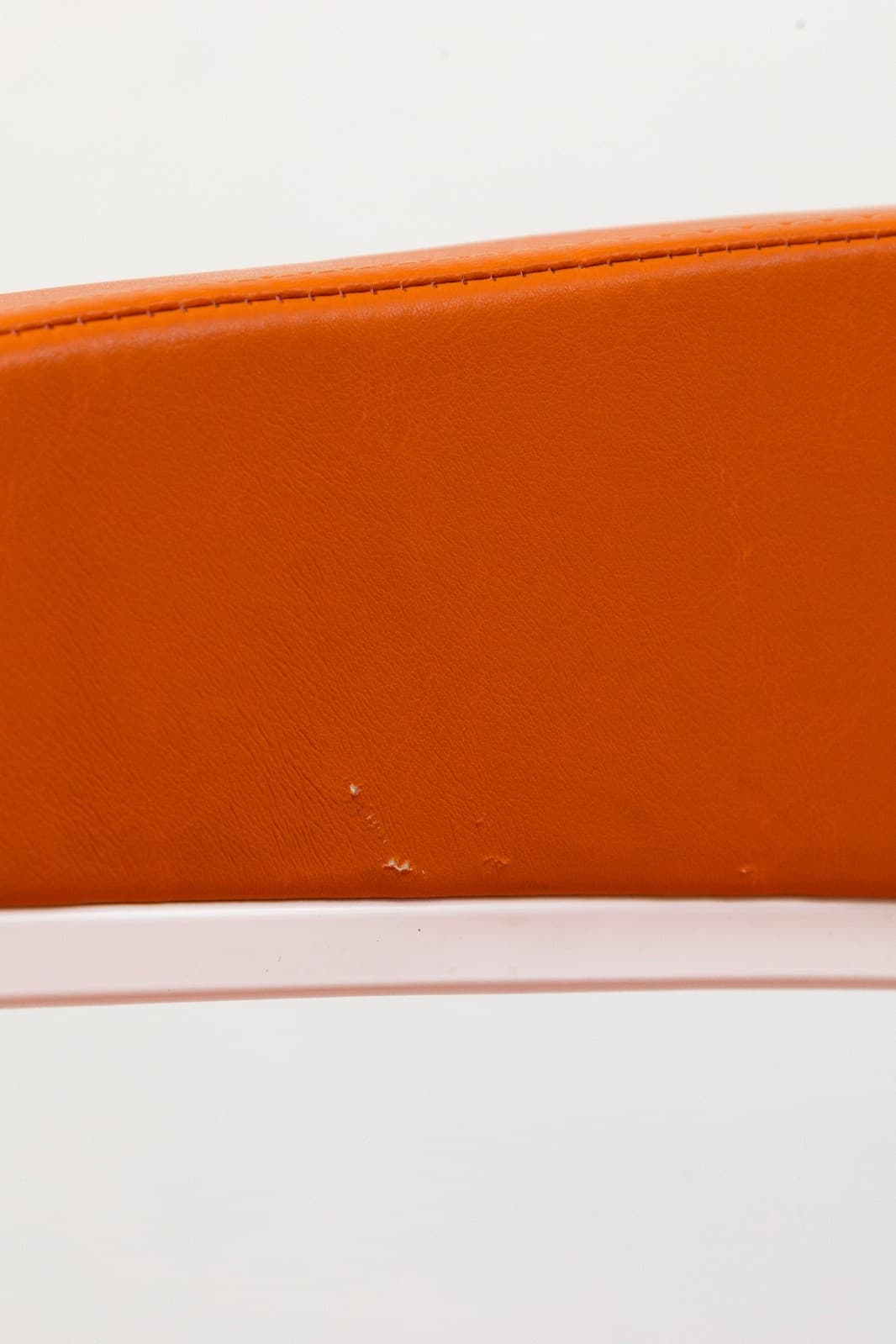 Pair Of Elite Modern "Helix" Orange And White Barstools - Thumbnail 8