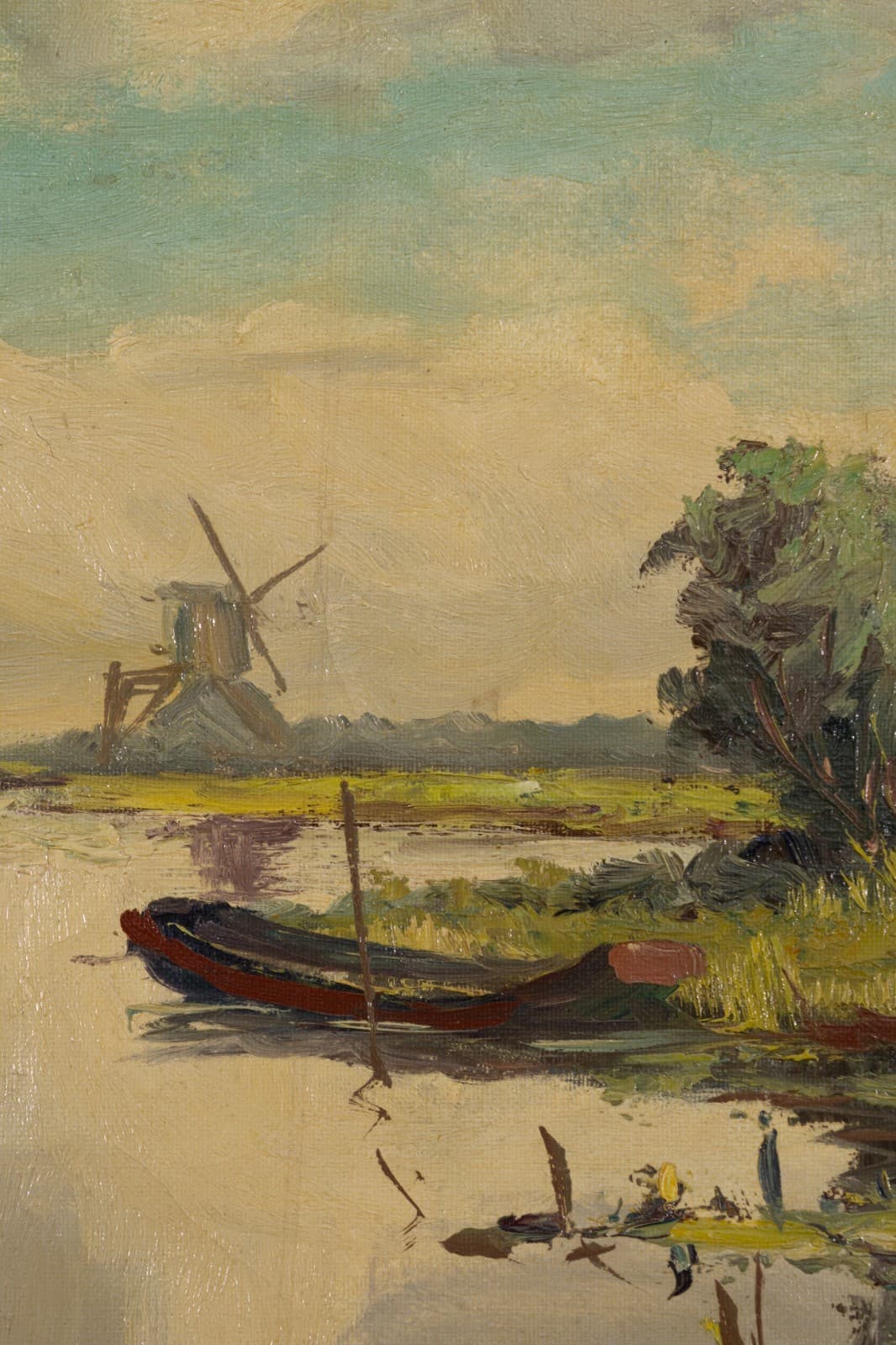 Eugene Galien-Laloue (1854-1941) - Paysage avec le Petit Bateau Oil on Panel - Thumbnail 4