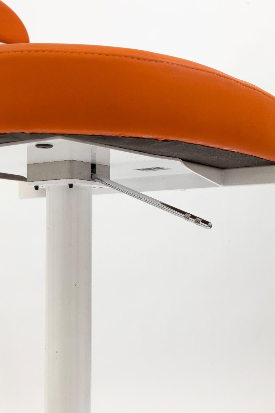 Pair Of Elite Modern "Helix" Orange And White Barstools - Thumbnail 6