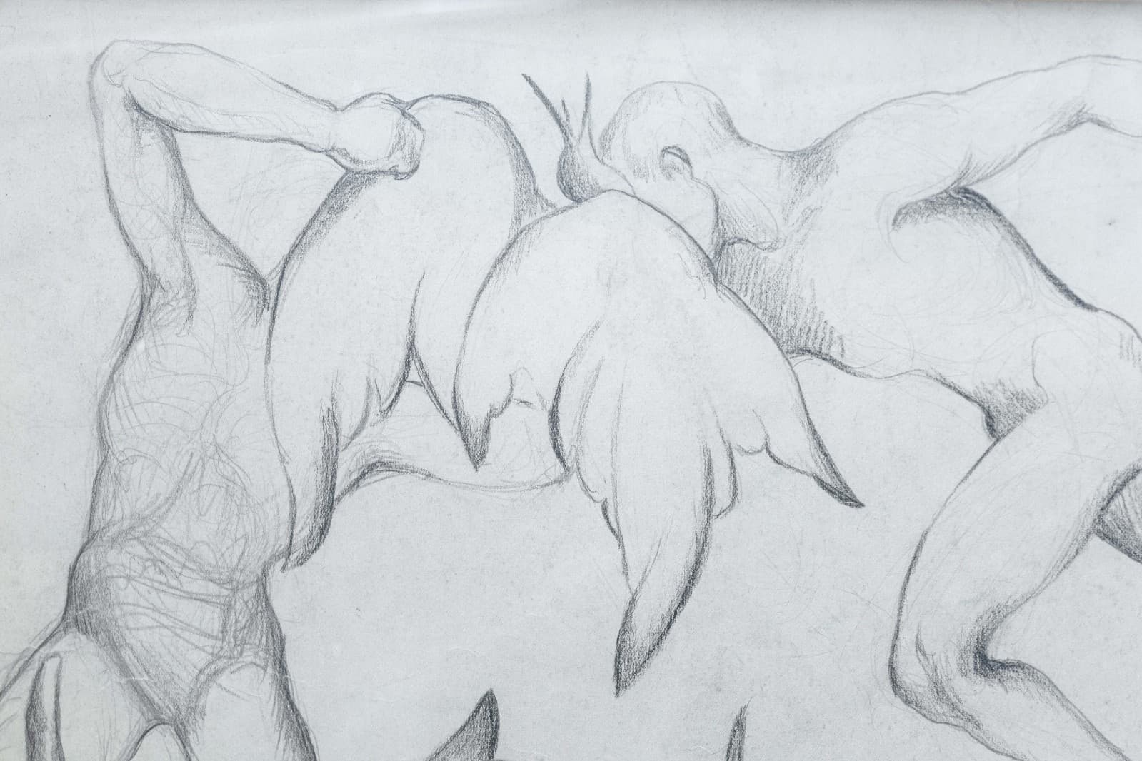 William Hentschel (1892–1962) – Untitled Figurative with Panthers Graphite - Thumbnail 2