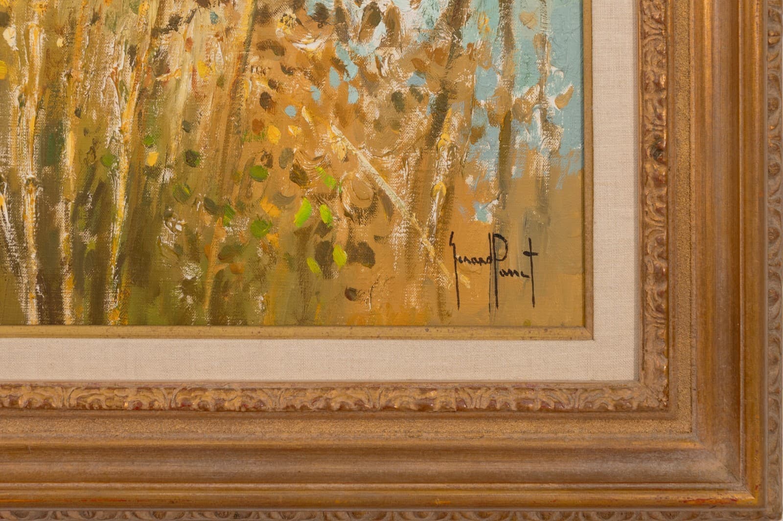 Gerard Passet - La Seine a Travers Les Hautes Herbes Signed Oil Panting - Thumbnail 6
