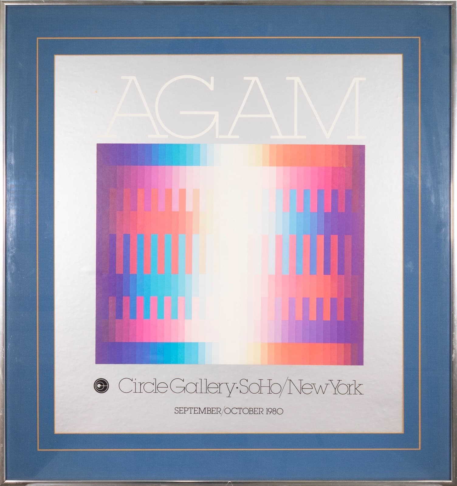 Yaacov Agam Circle Gallery SoHo Exhibition Poster 1980 Exhibition Poster - Thumbnail 2