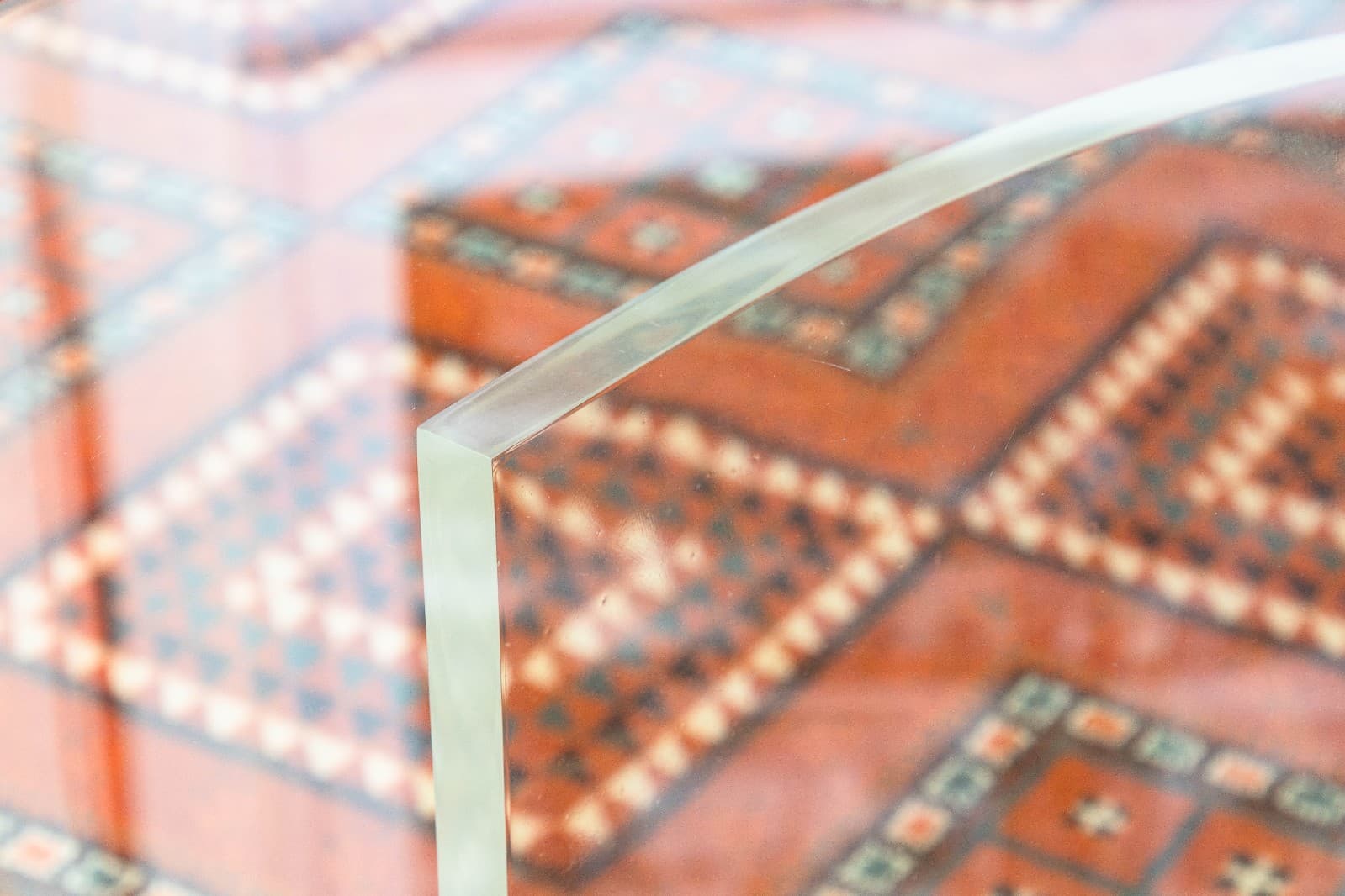 Vintage Vladimir Kagan Style Snail Lucite Glass Mid Century Modern Coffee Table - Thumbnail 4