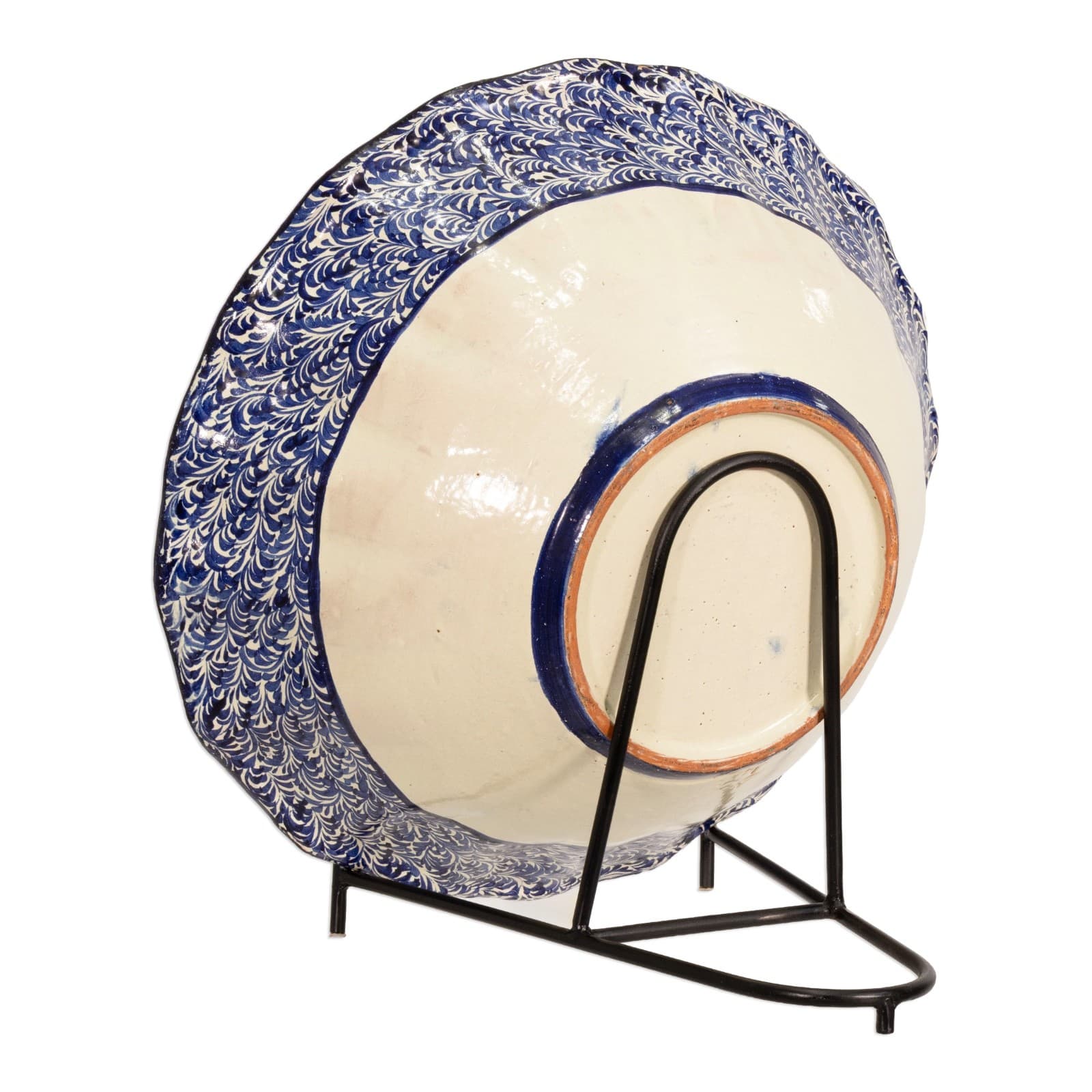 Oversized Don Miguel Costilla Father Junipero Portrait Bowl With Stand - Thumbnail 3