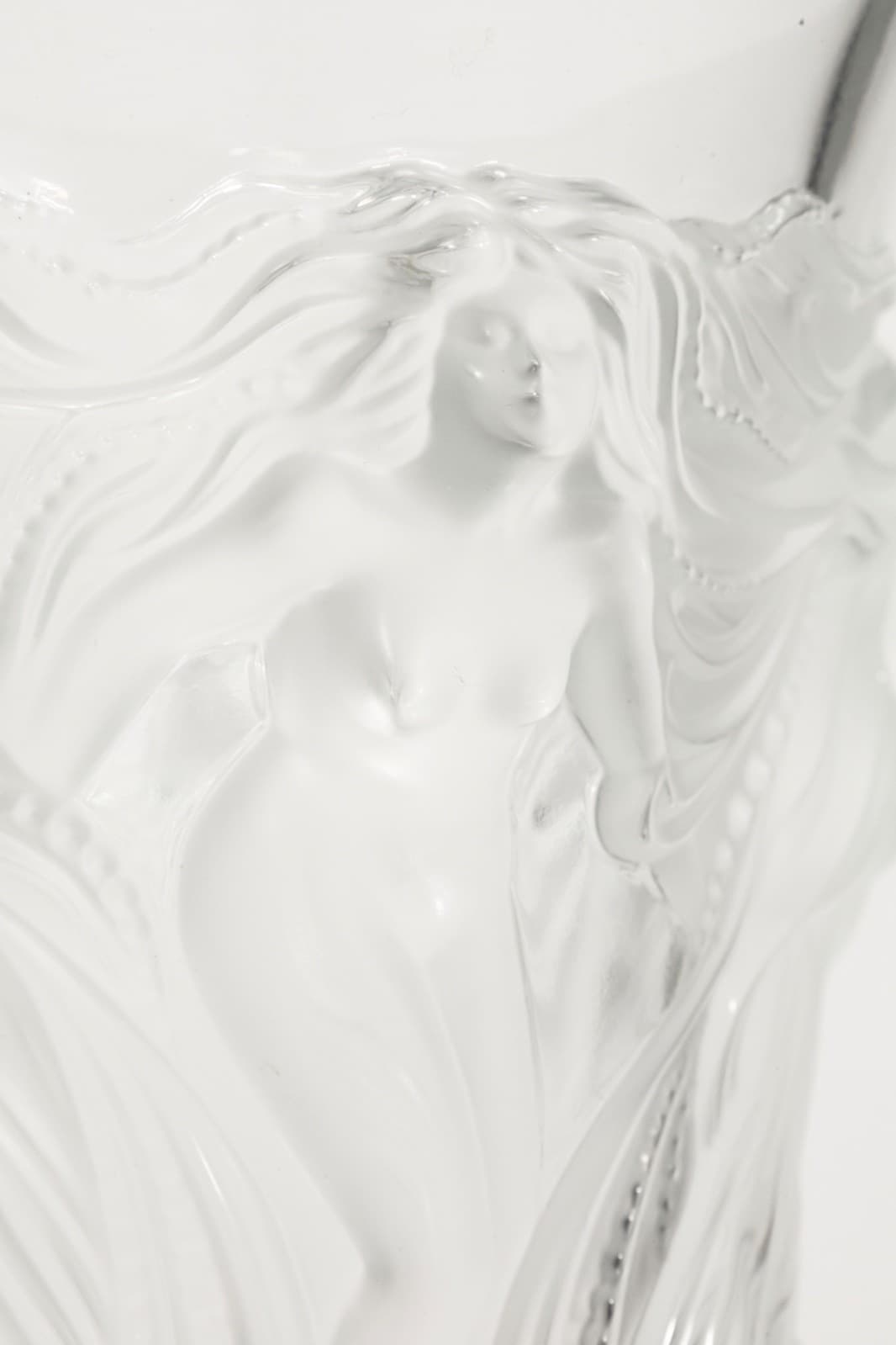 Frosted Lalique Crystal Vase From The Fantasia Collection - Thumbnail 3
