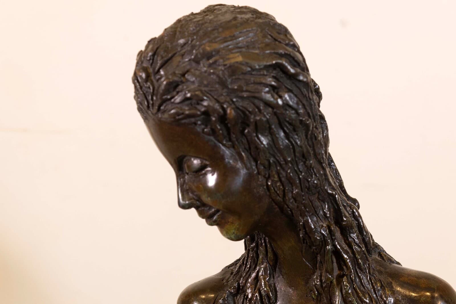 Art Deco Nouveau Modern Female Nude Bronze Decorative Figurative Sculpture - Thumbnail 5