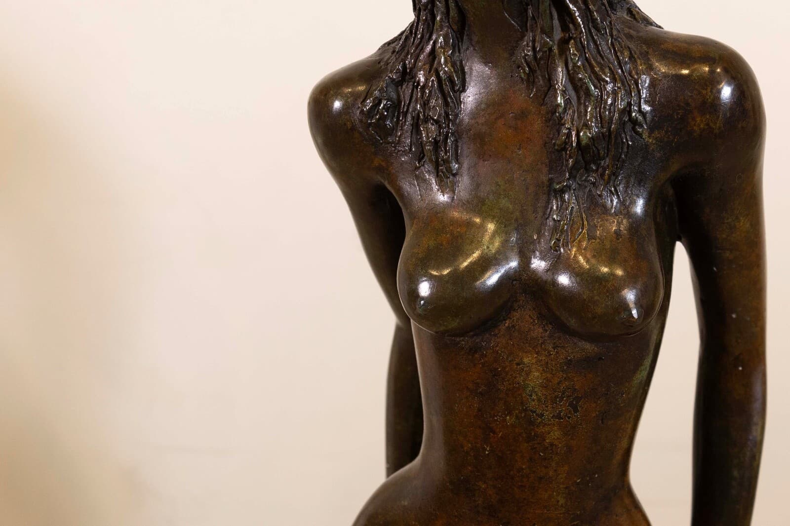 Art Deco Nouveau Modern Female Nude Bronze Decorative Figurative Sculpture - Thumbnail 6