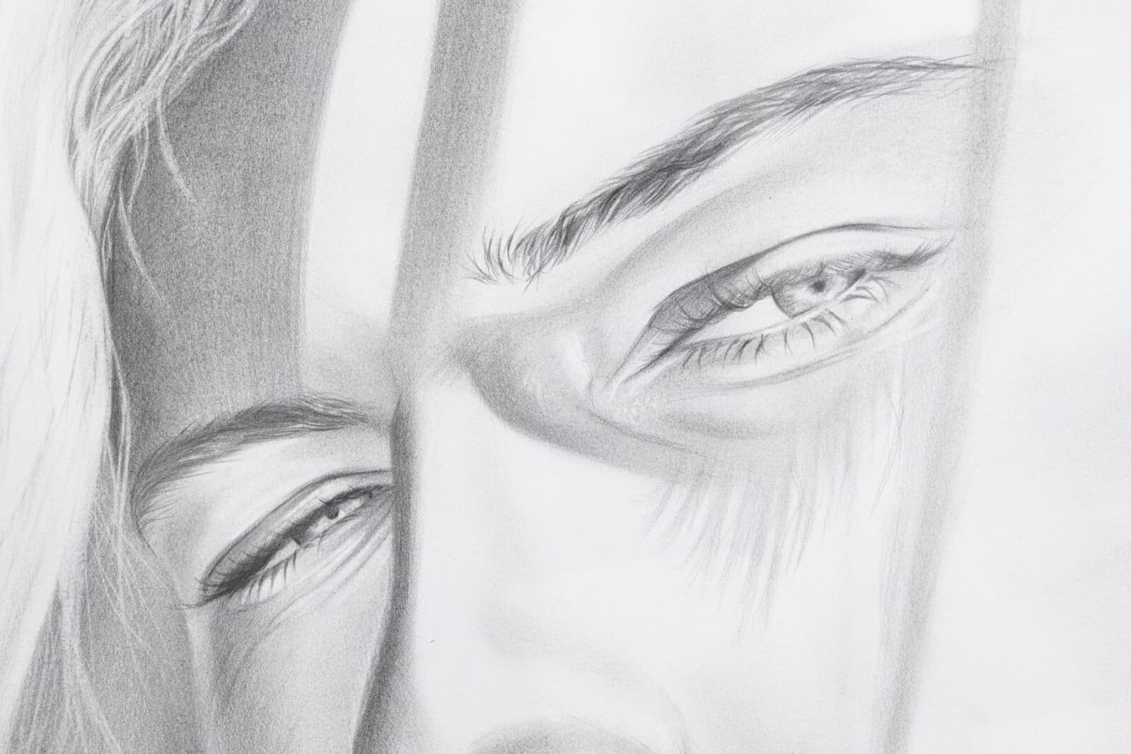 Daniel Samaniego Male Portrait I Contemporary Graphite Drawing on Paper Framed - Thumbnail 4
