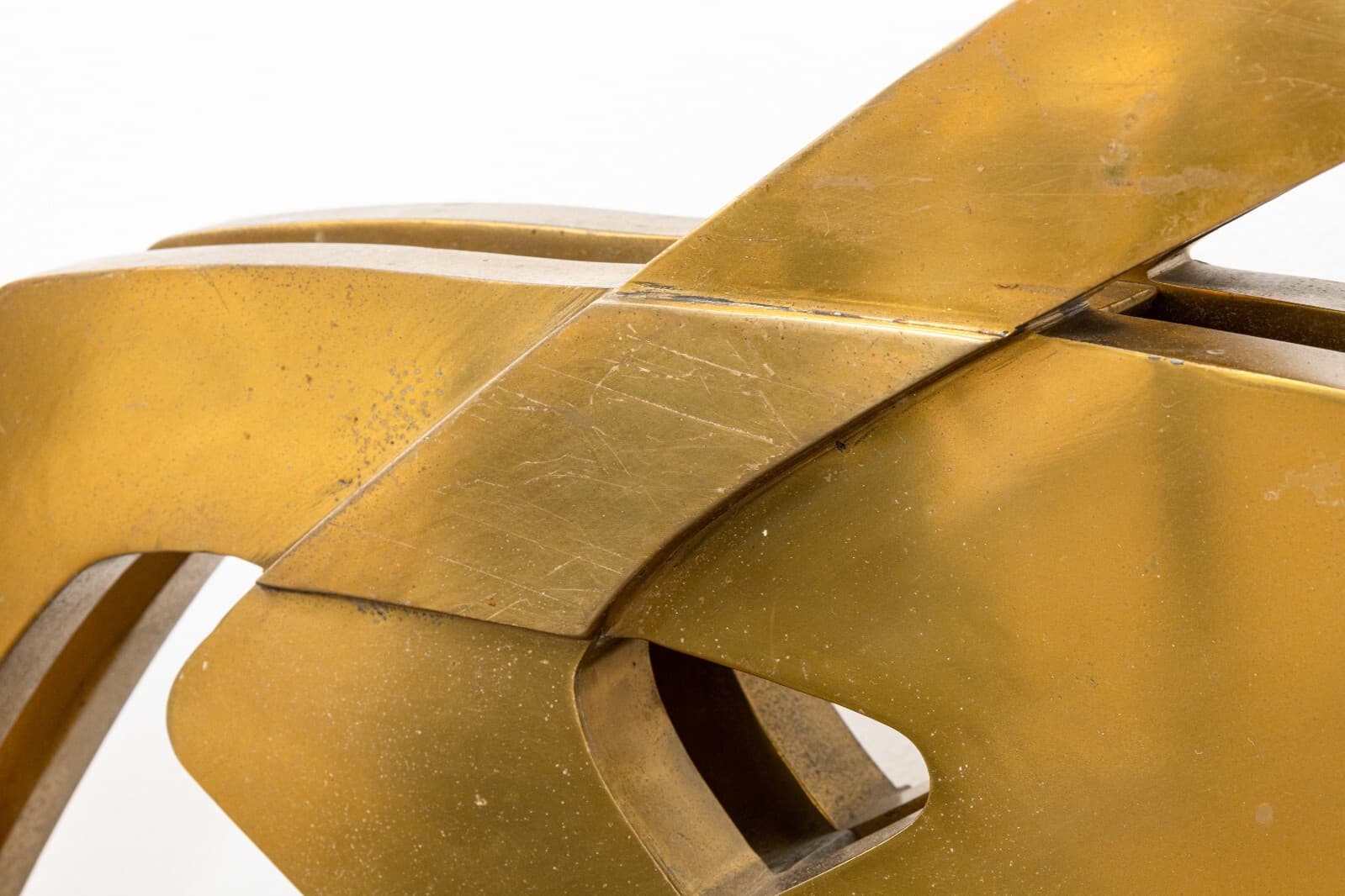 Giorgio Zennaro Involute Concrescence Signed Modern Bronze Lucite Sculpture 1973 - Thumbnail 4