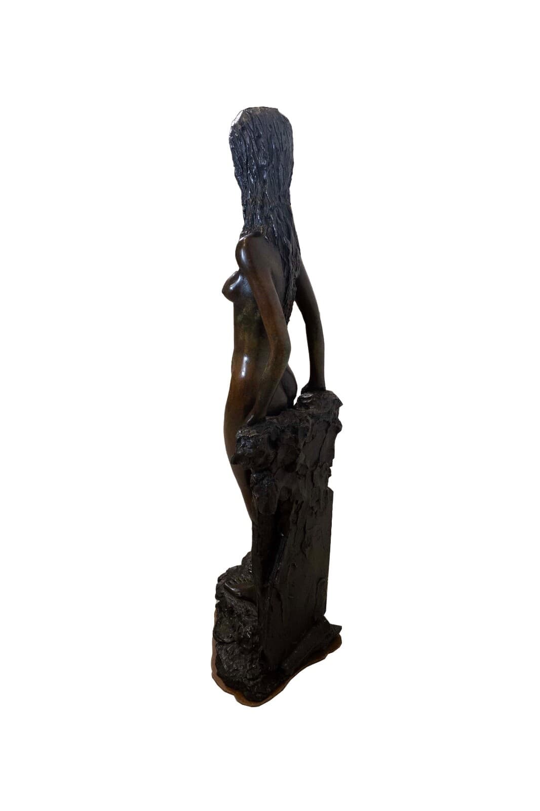 Art Deco Nouveau Modern Female Nude Bronze Decorative Figurative Sculpture - Thumbnail 4