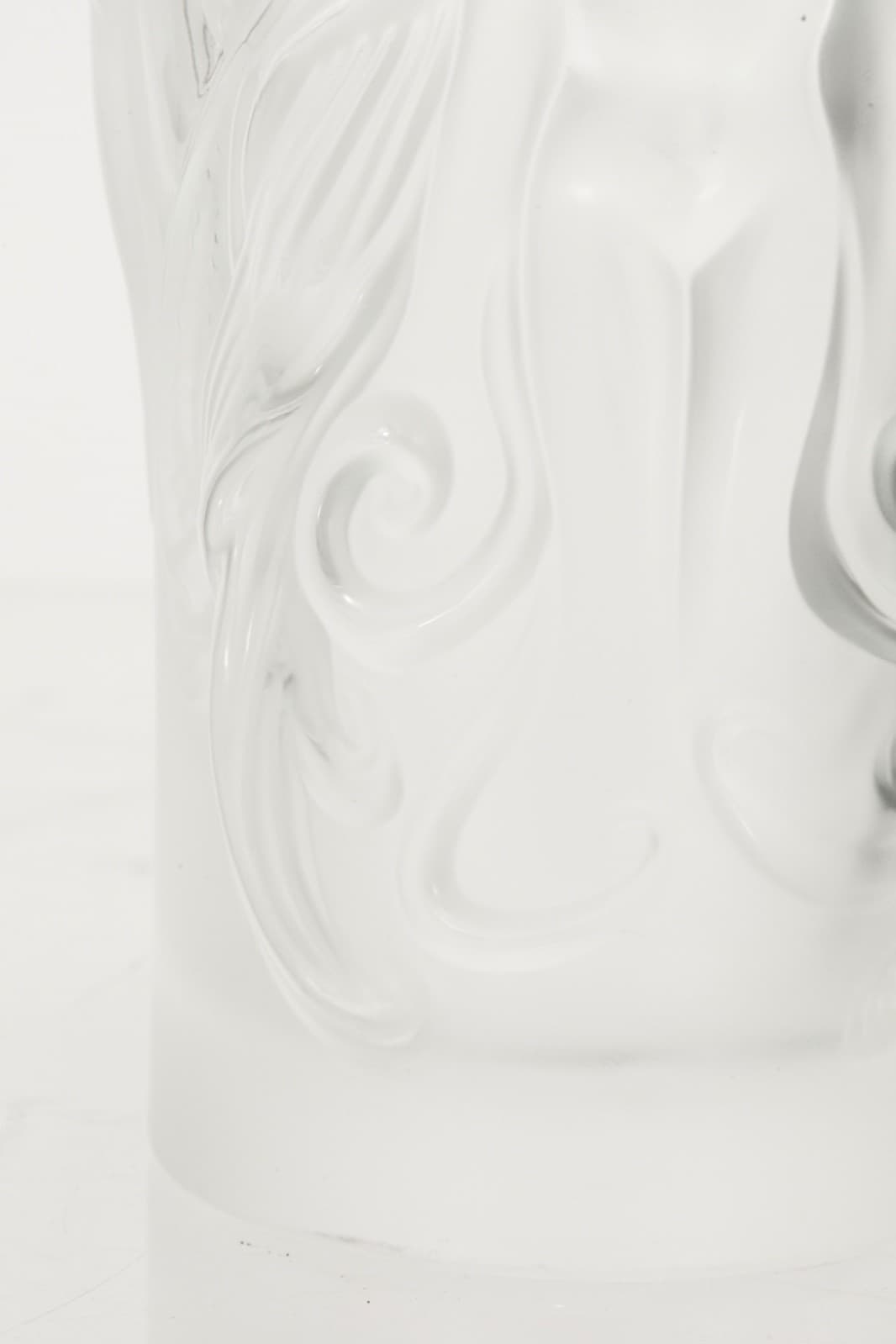 Frosted Lalique Crystal Vase From The Fantasia Collection - Thumbnail 4