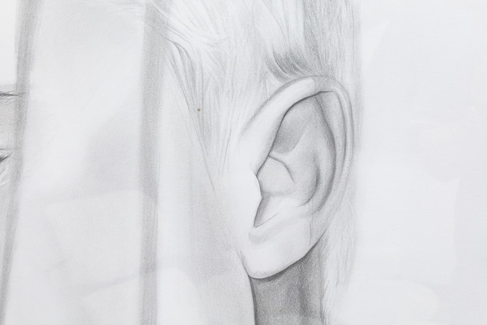 Daniel Samaniego Male Portrait I Contemporary Graphite Drawing on Paper Framed - Thumbnail 5