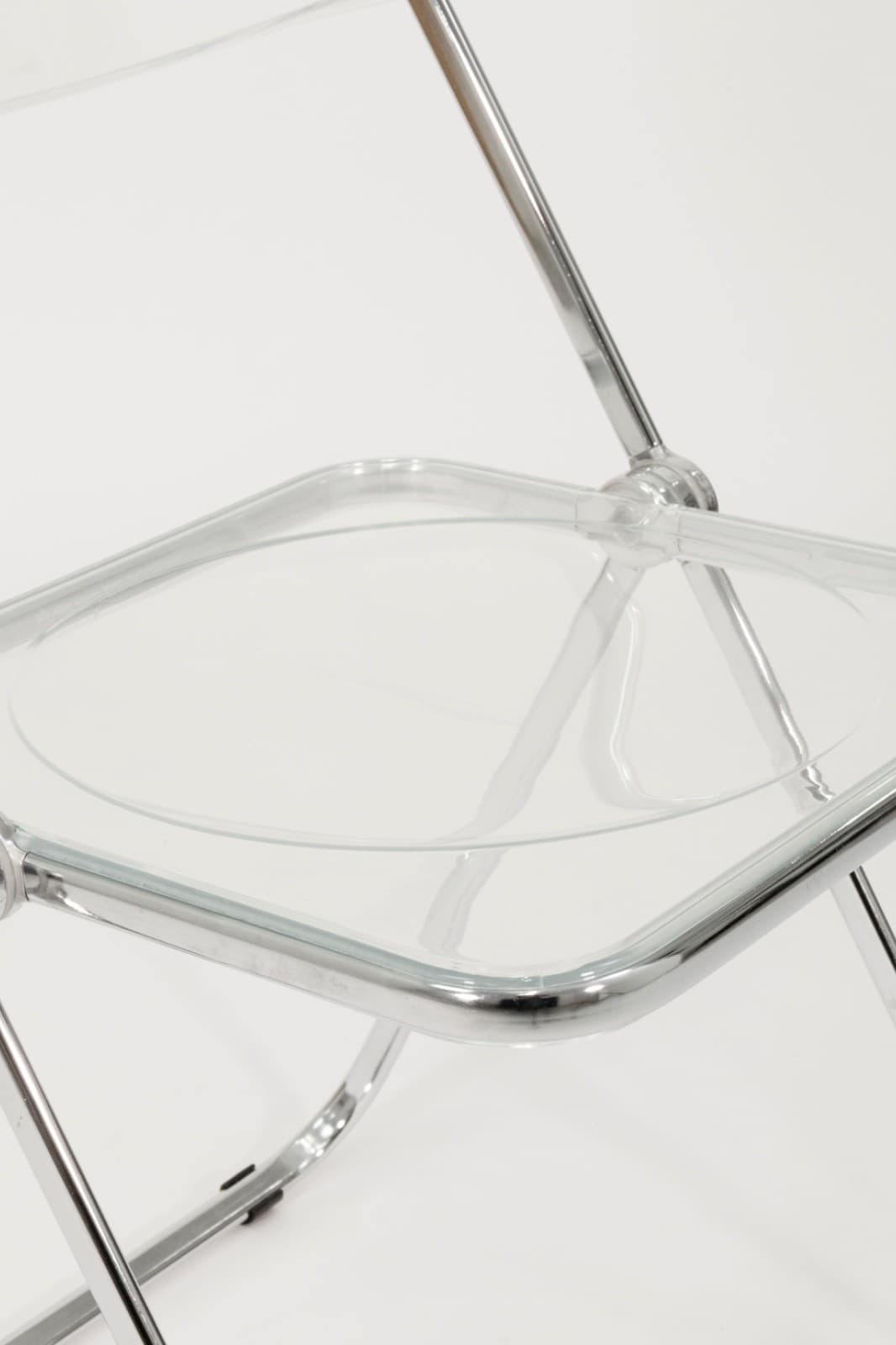 Set Of 4 Pila Folding Lucite Chairs By Piretti For Castelli With Original Box - Thumbnail 6