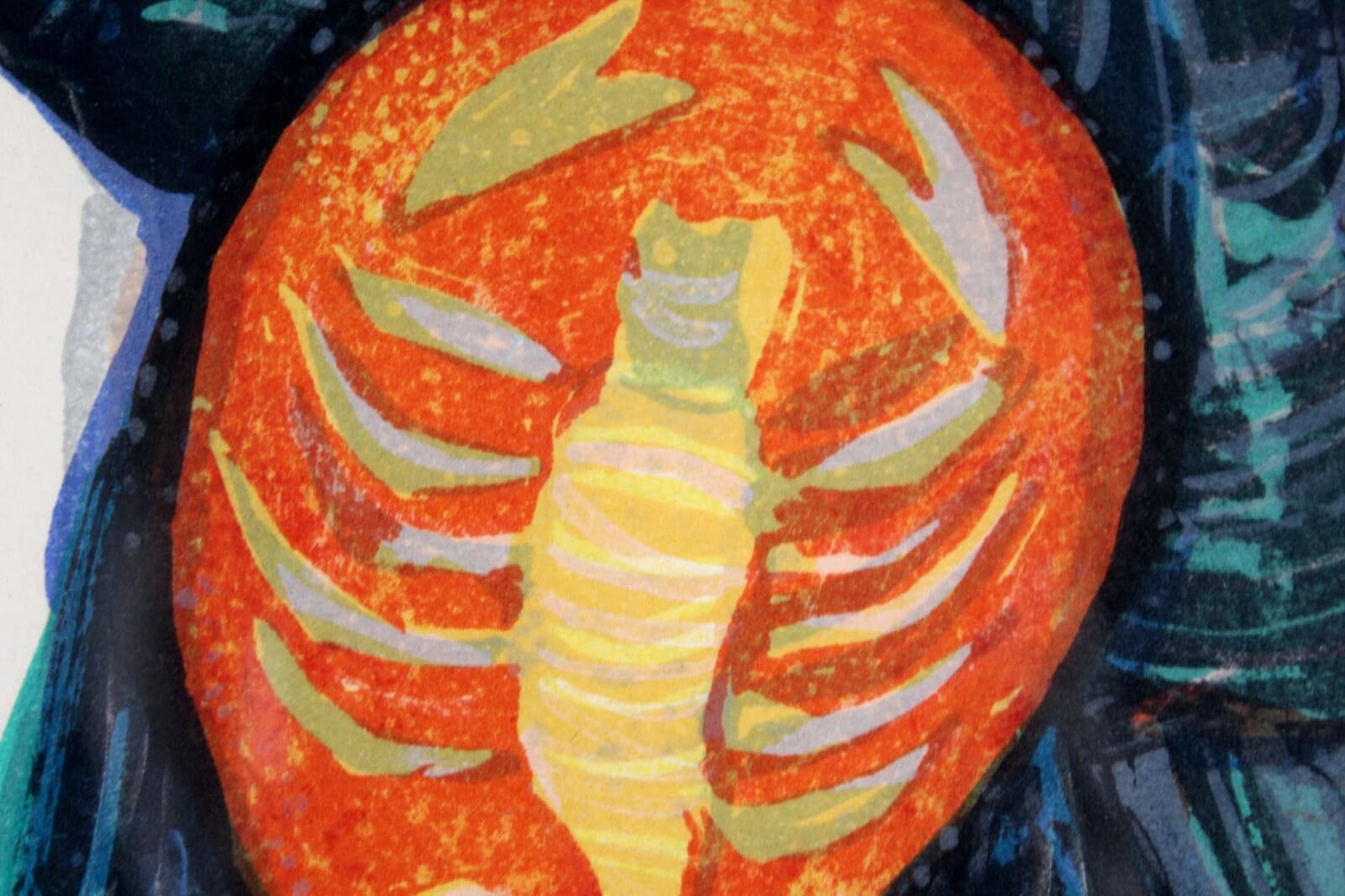 Judith Bledsoe Scorpio Zodiac Signed Contemporary Lithograph 205/250 Framed - Thumbnail 6