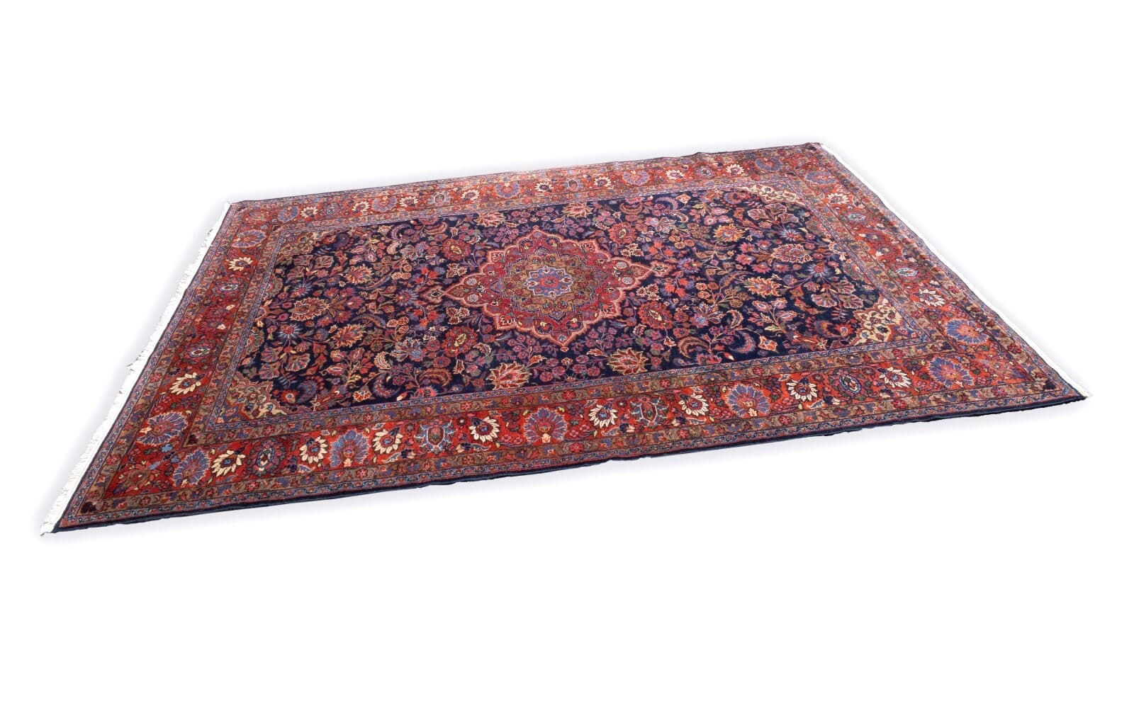 Middle East Hamadan Vintage Antique Hand Knotted Oriental Cotton Wool Rug Carpet