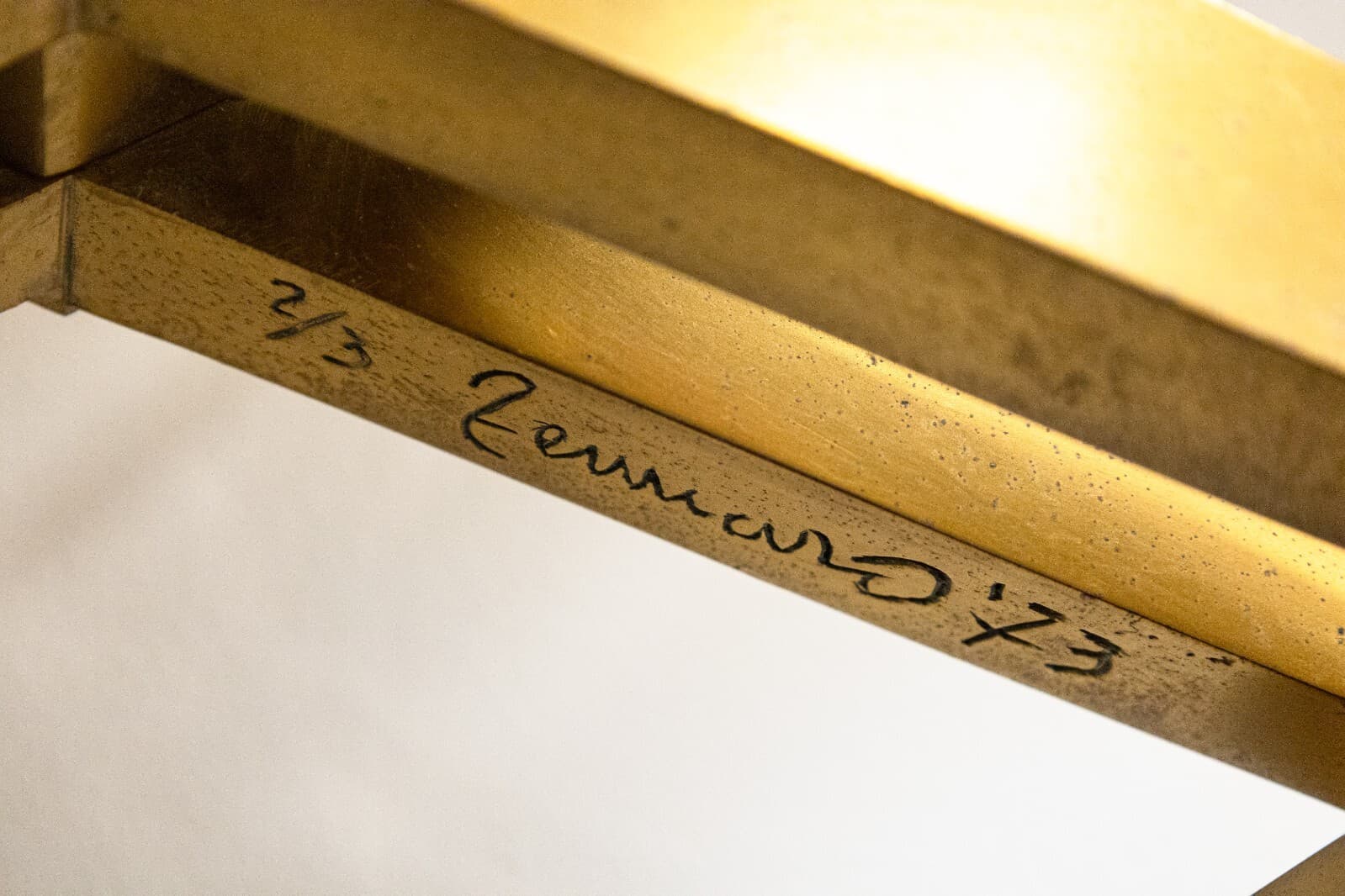 Giorgio Zennaro Involute Concrescence Signed Modern Bronze Lucite Sculpture 1973 - Thumbnail 9